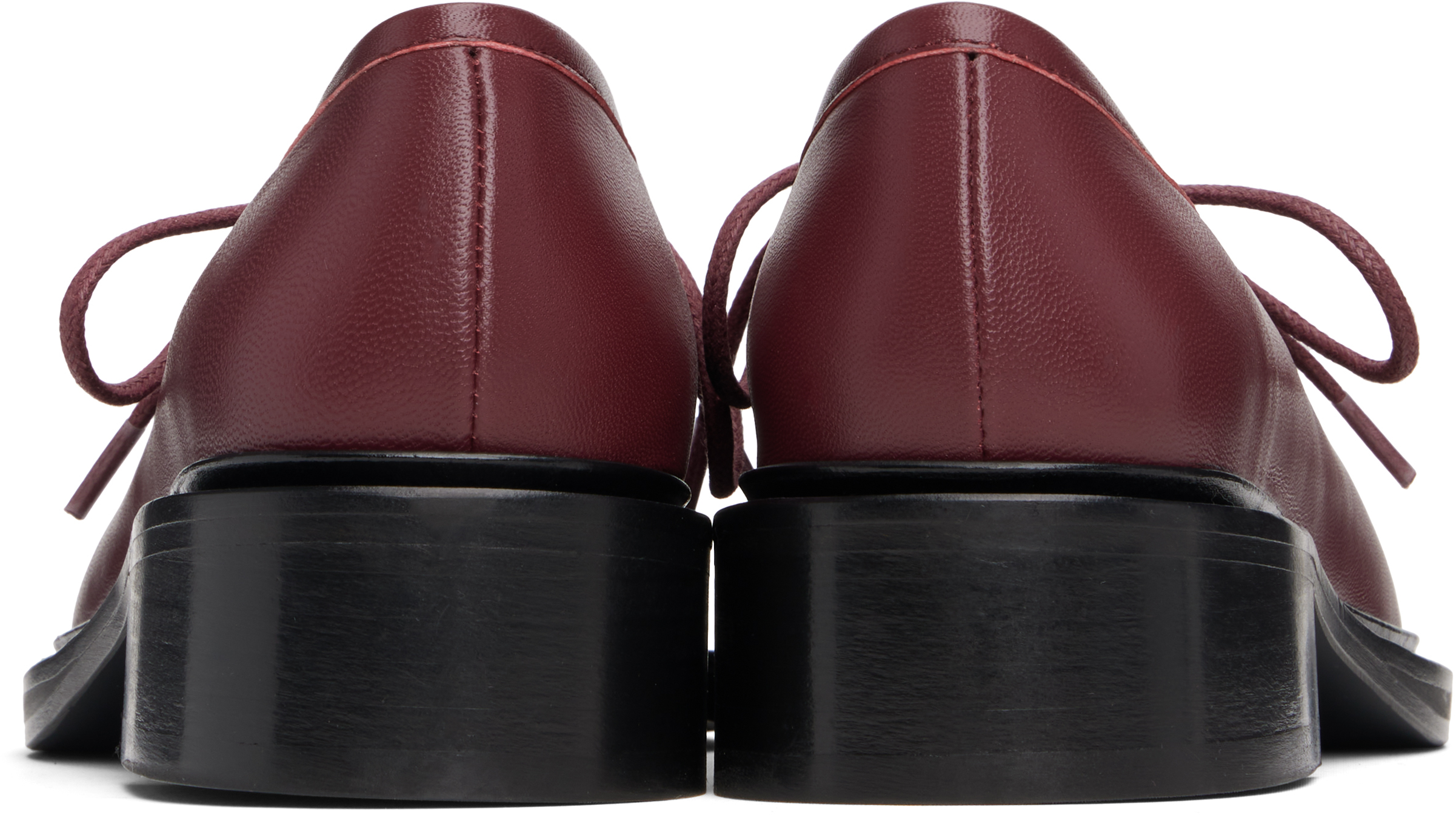 Nicole Saldaña Ssense Exclusive Red Fabiana Loafers In Burgundy