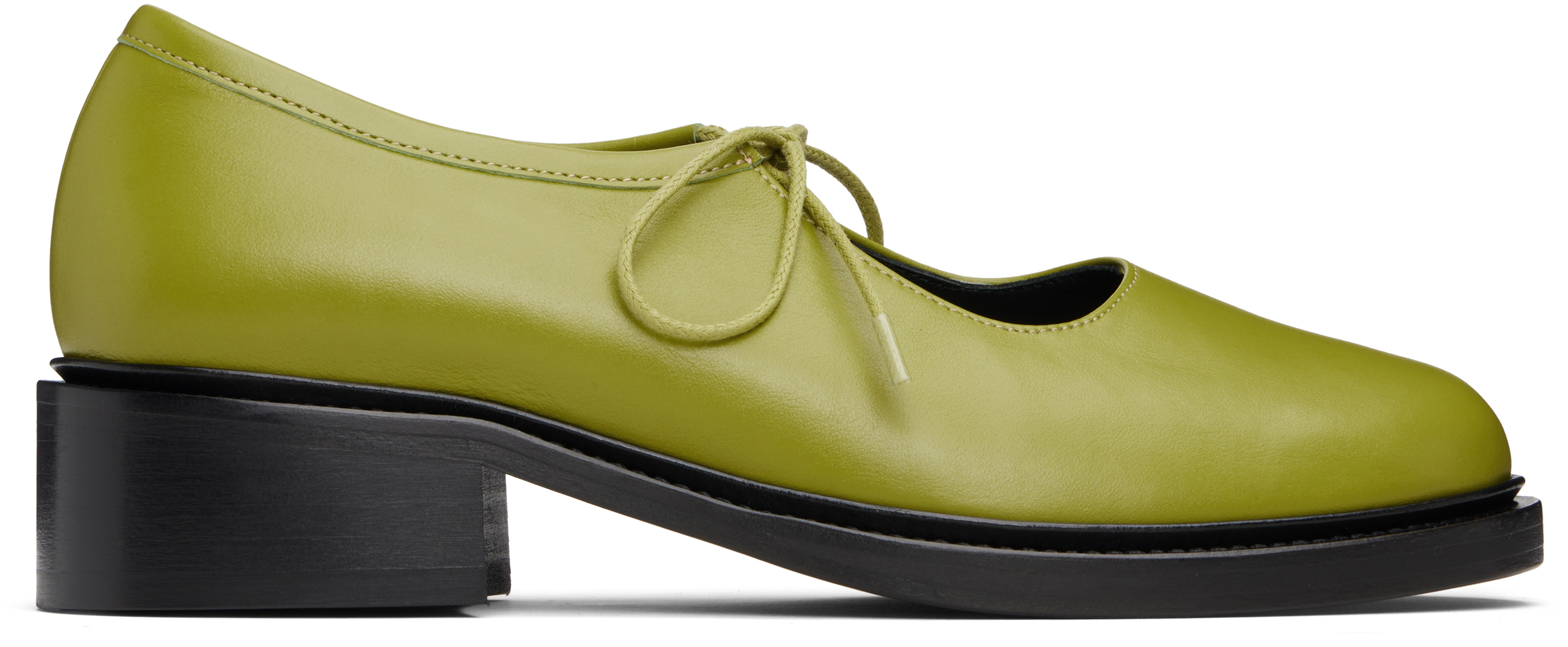 Nicole Saldaña Ssense Exclusive Green Fabiana Loafers In Animal Print