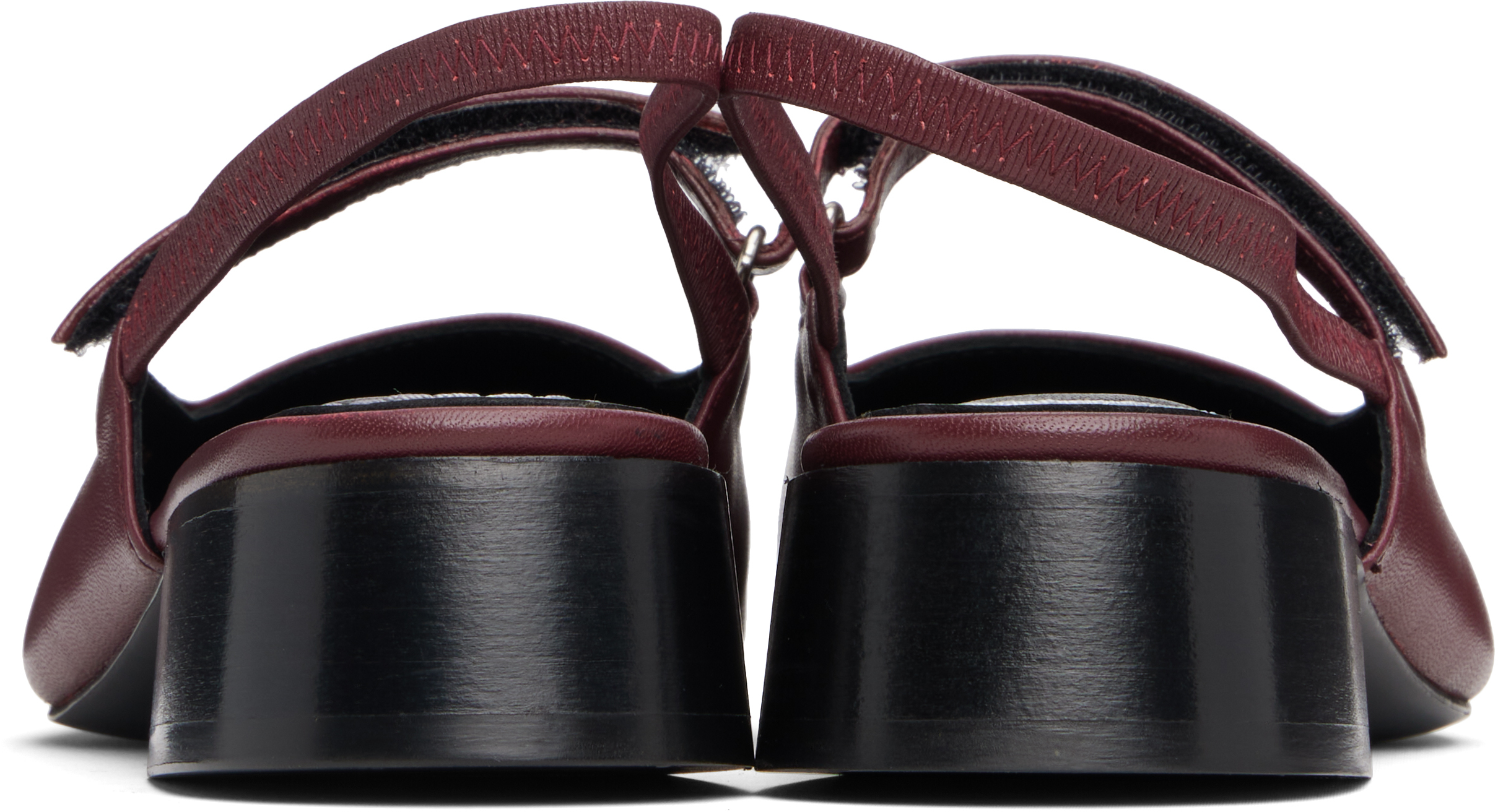 Nicole Saldaña Red Poppy Ballerina Flats In Burgundy