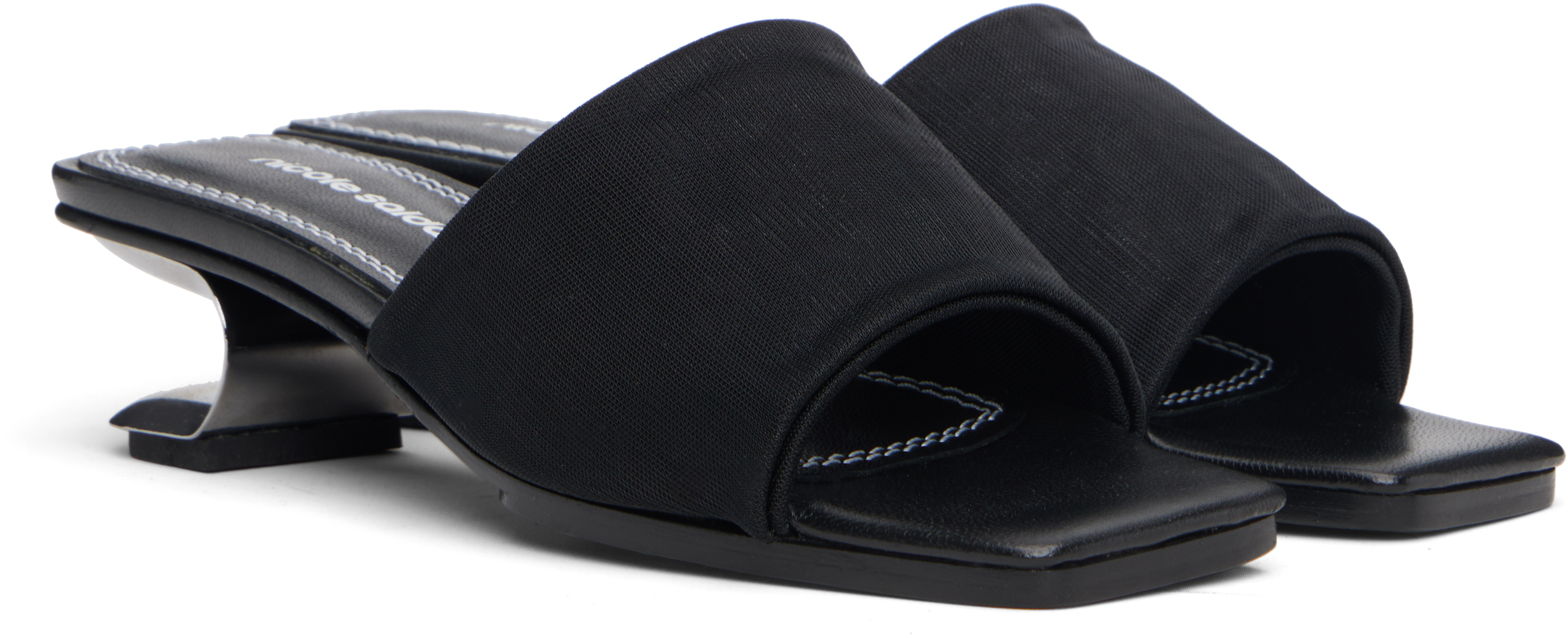 Nicole Saldaña Black Sarah Heeled Sandals In Black