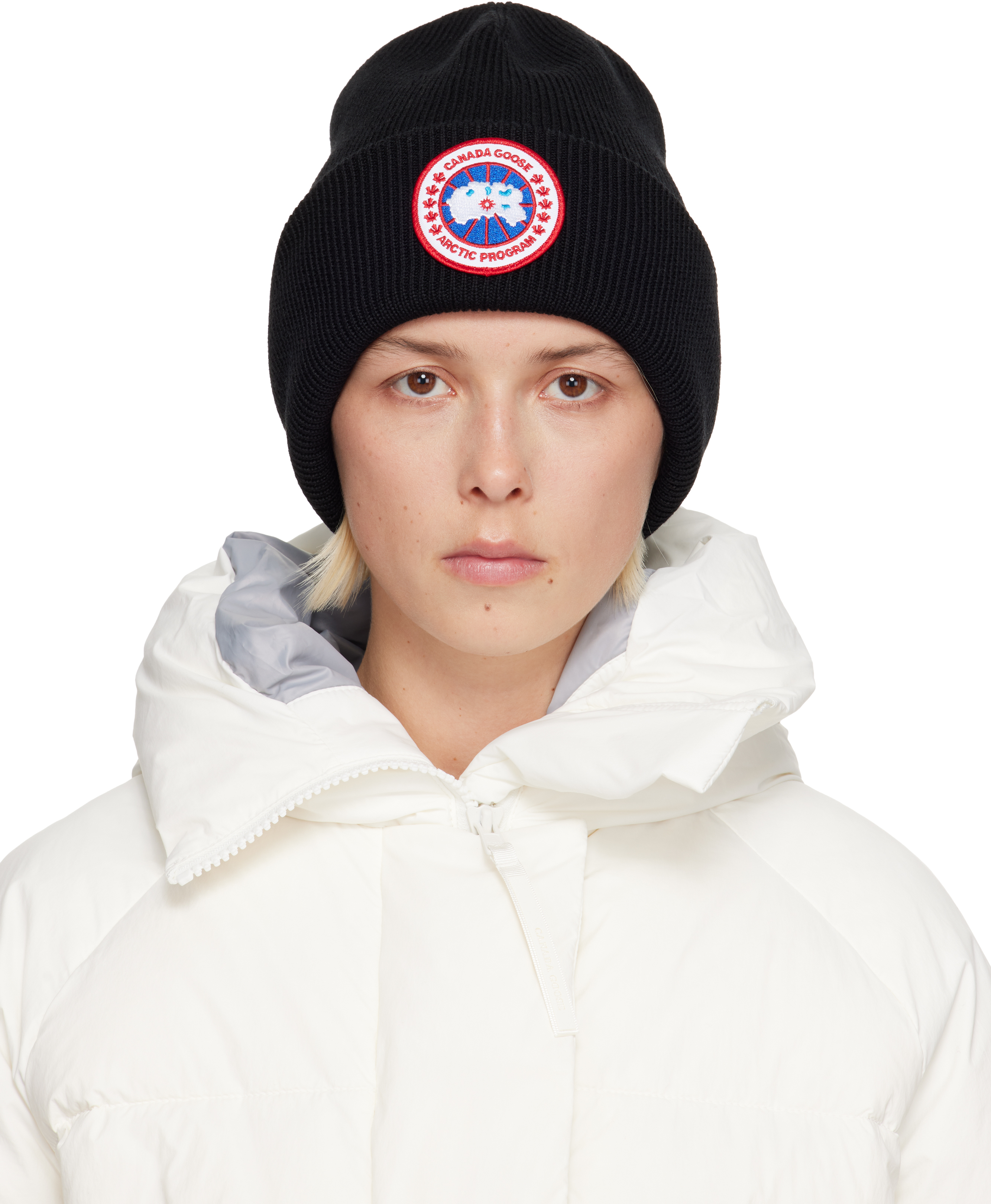 Canada Goose: Black Arctic Beanie | SSENSE