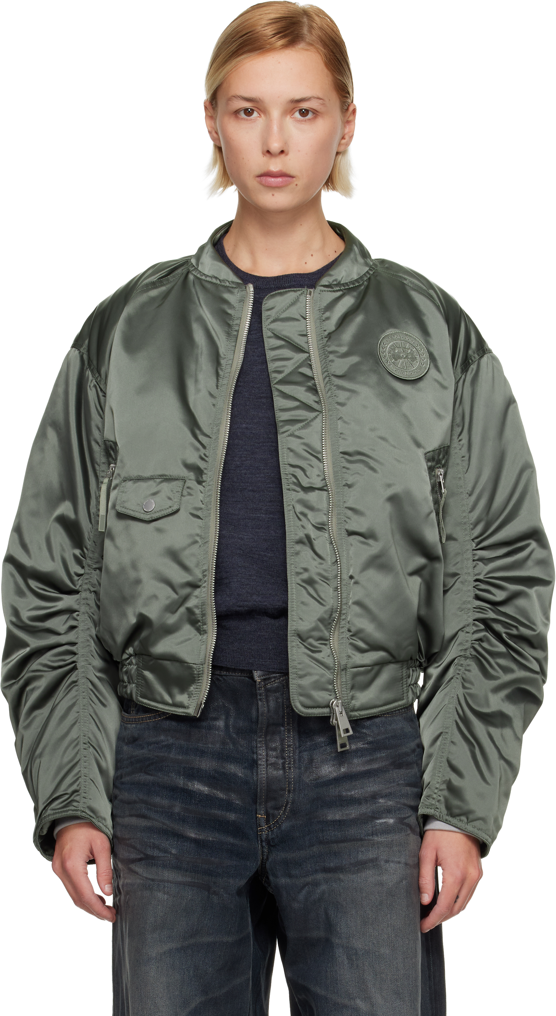 Canada Goose Jade Down Bomber Jacket In Green