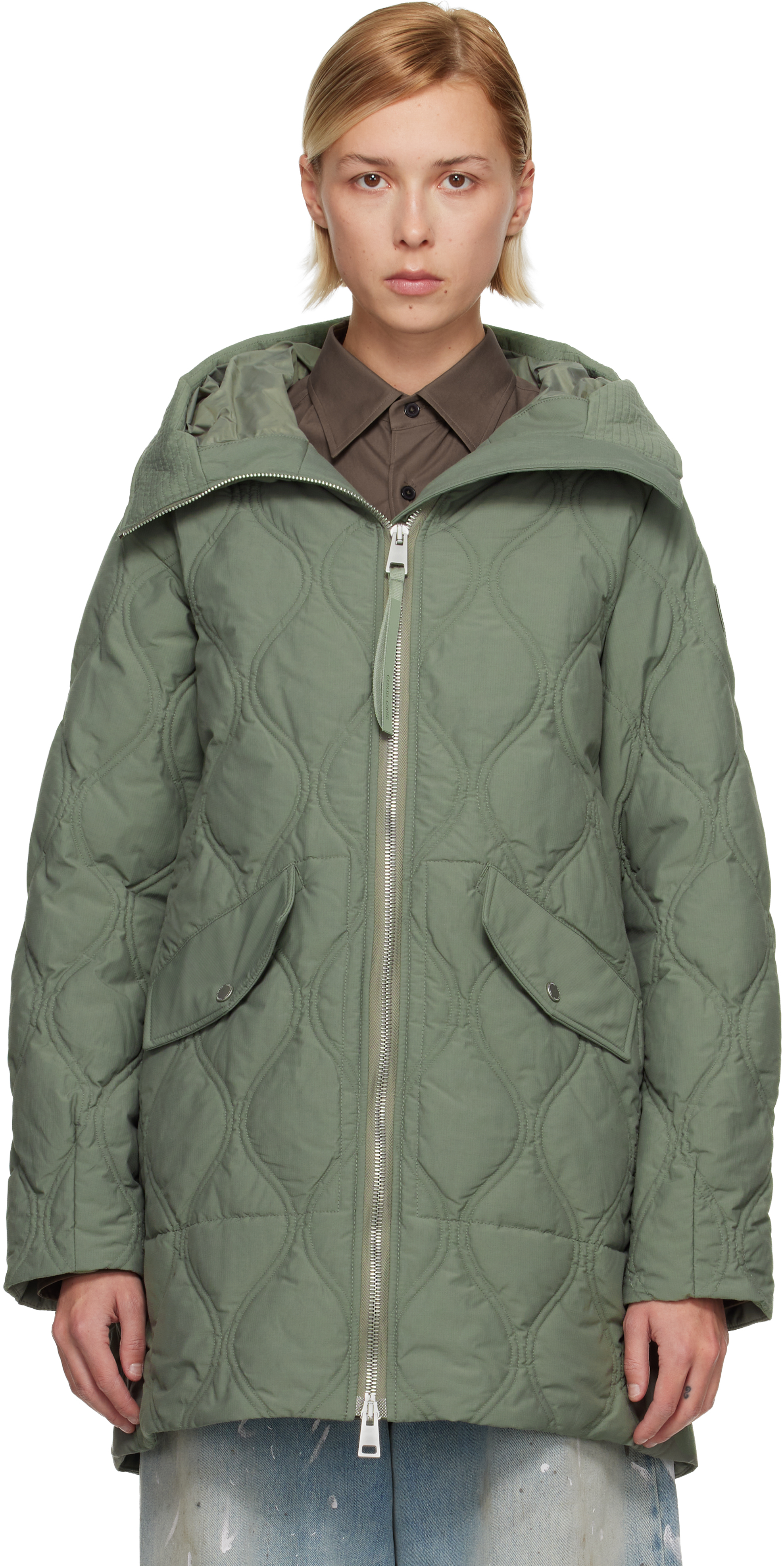 Canada Goose Green Alessia Down Coat