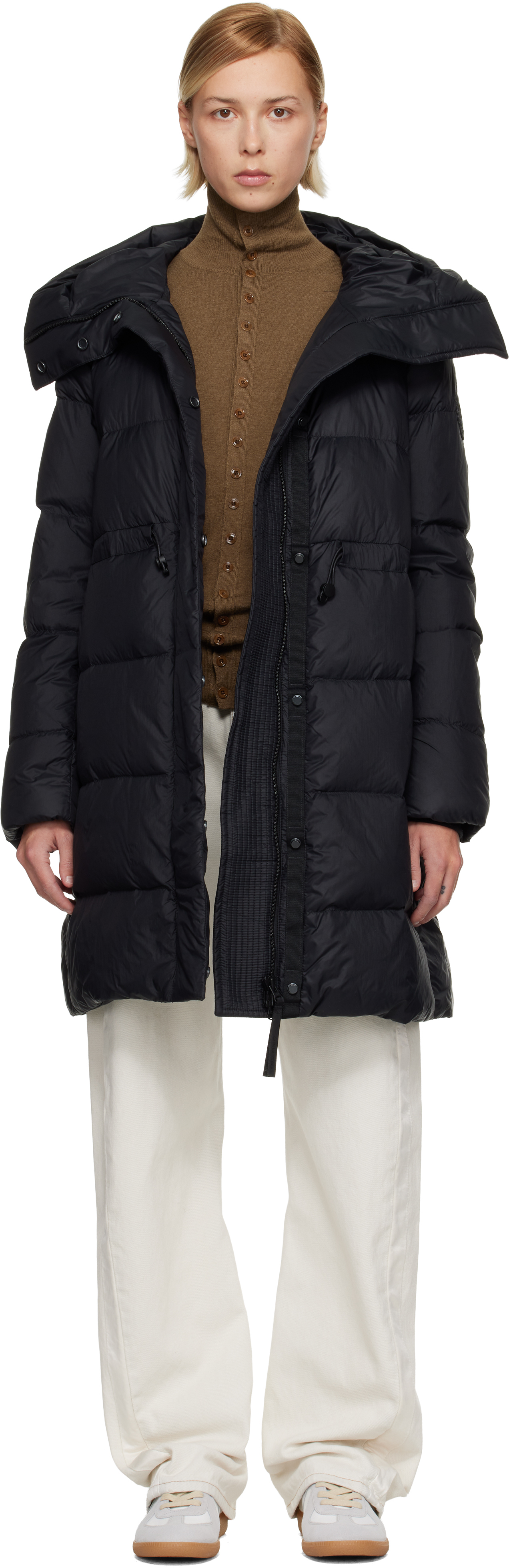 Canada Goose Black 'tonal Label' Montgomery Down Coat