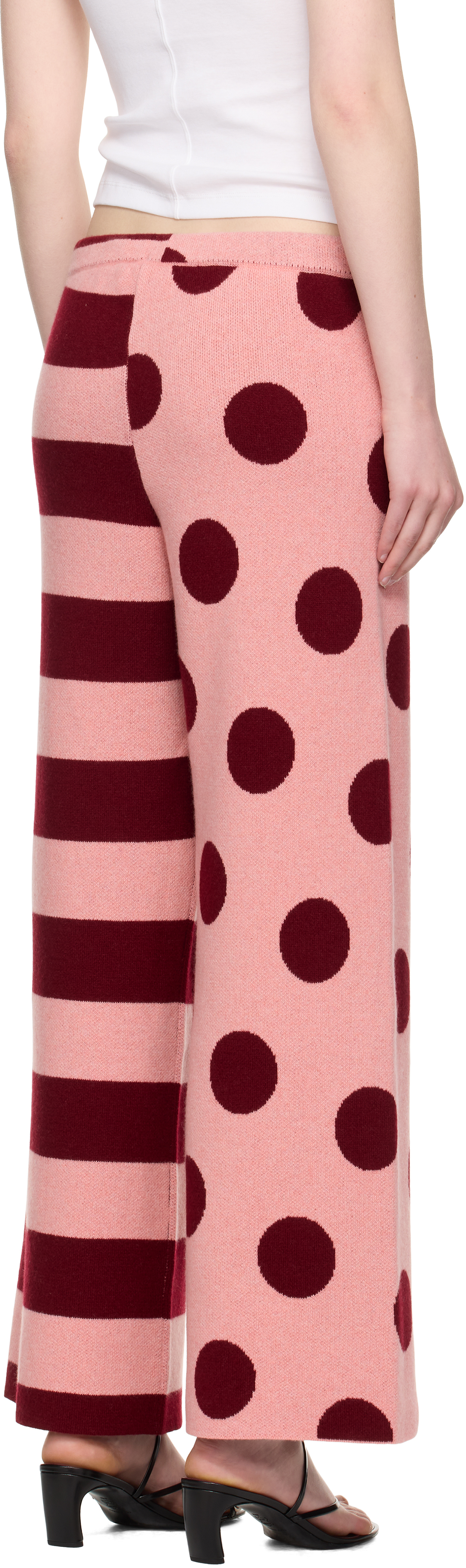 The Elder Statesman Pink Stripe Polka Dot Lounge Pants