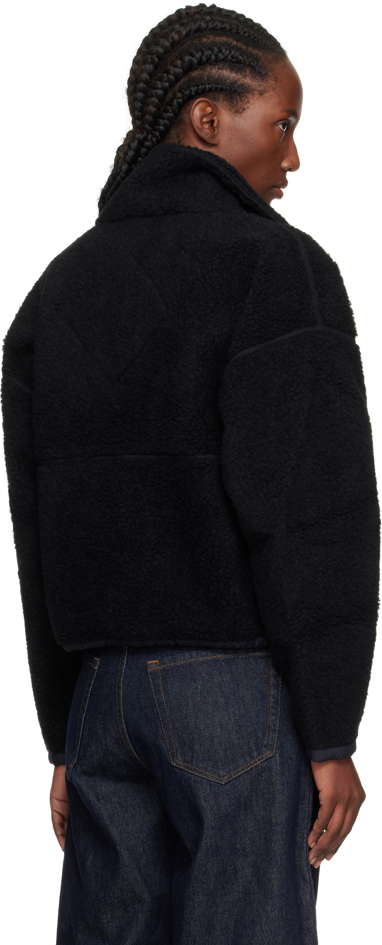 Canada Goose Black Simcoe Zip Up Fleece Sweater In Black