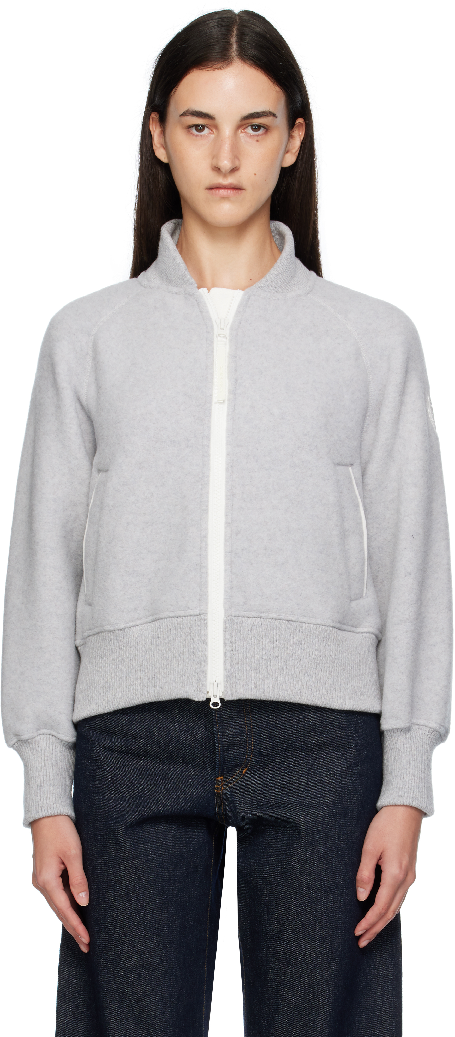 Canada Goose Sierra Zip-front Bomber Jacket In Gray