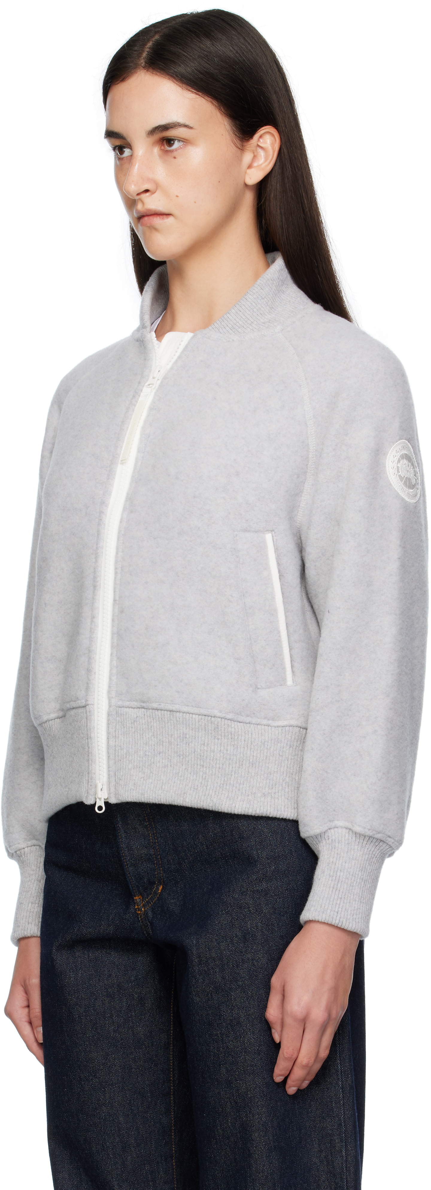 Canada Goose Sierra Zip-front Bomber Jacket In Gray
