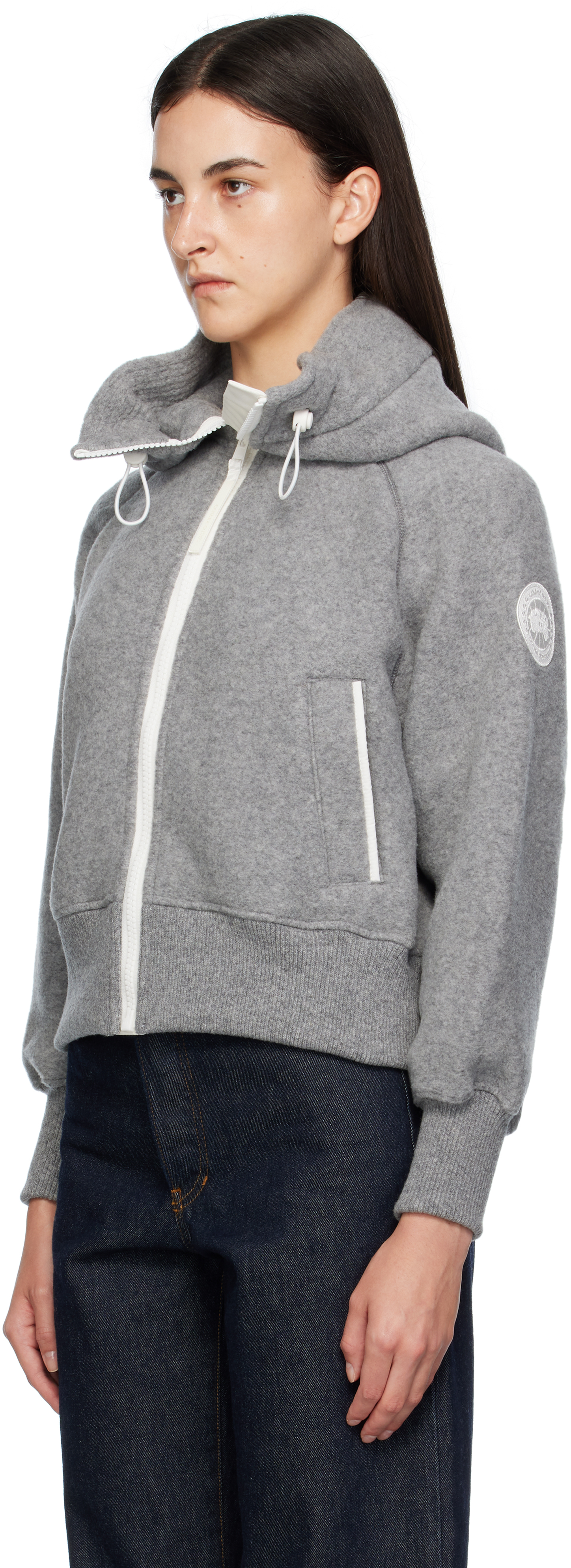 Canada Goose Chilliwack Hooded Wool-blend Jacket In Gray