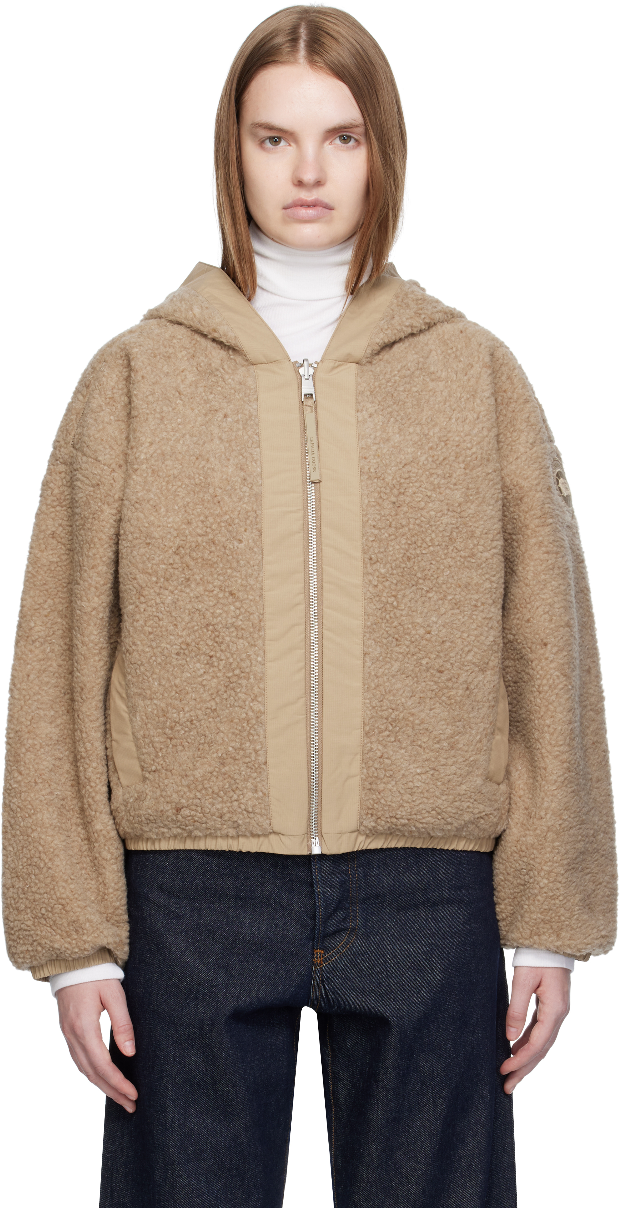 Canada Goose Alberni Reversible Bomber Jacket Desert Sand In Green