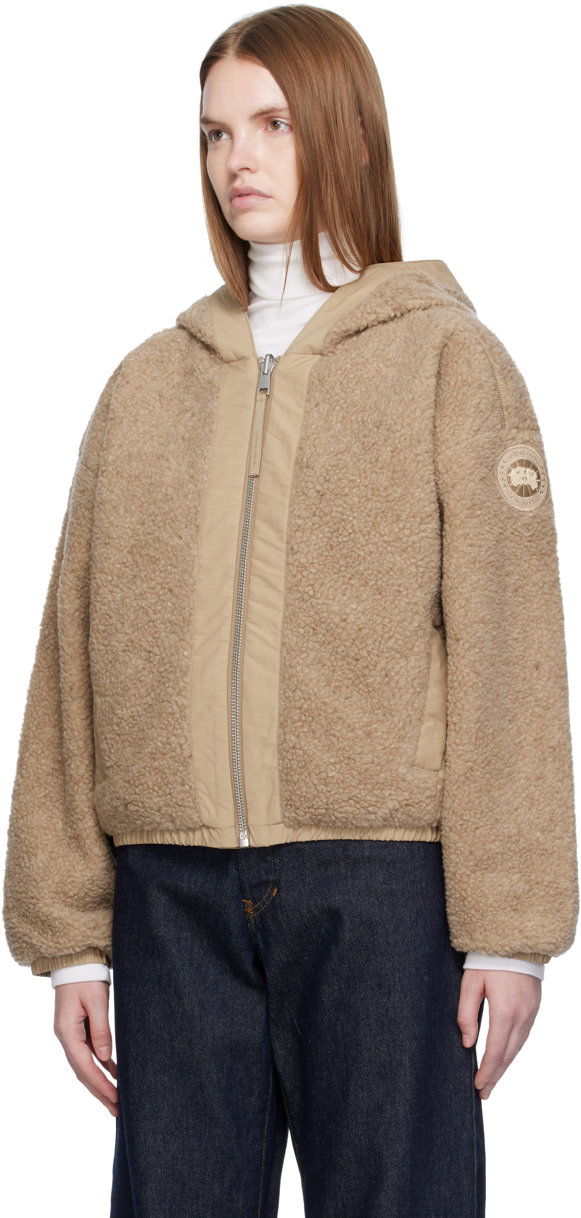 Canada Goose Alberni Reversible Bomber Jacket Desert Sand In Green