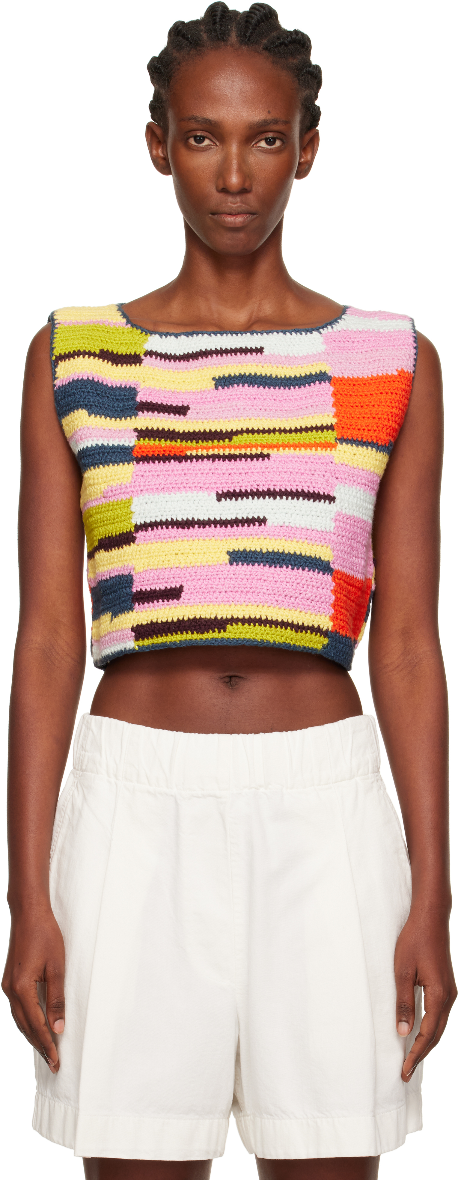 Multicolor Crochet Sleeveless Top