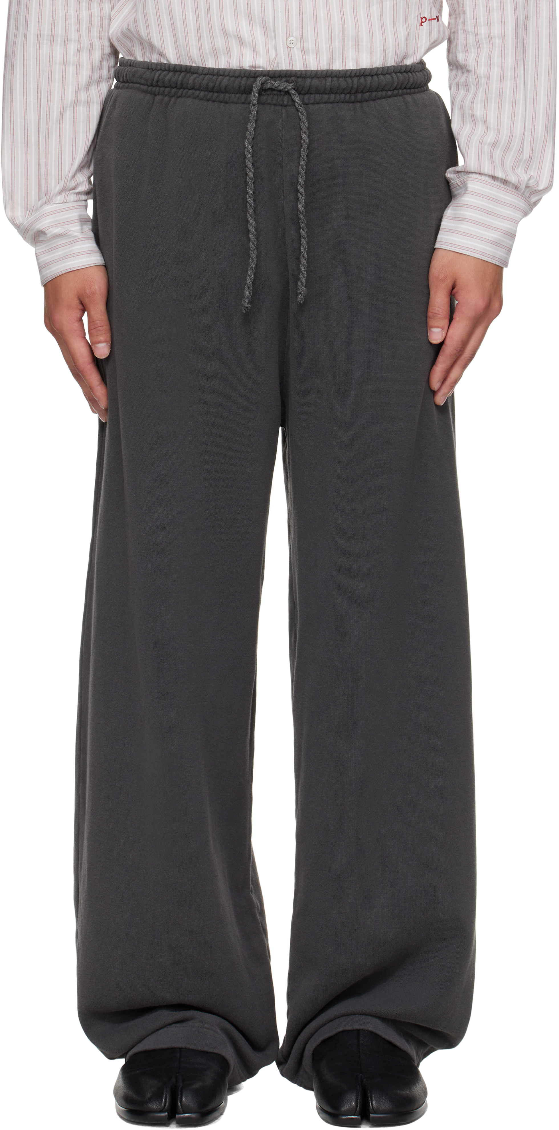 Gray Daily Wide Leg Sweatpants