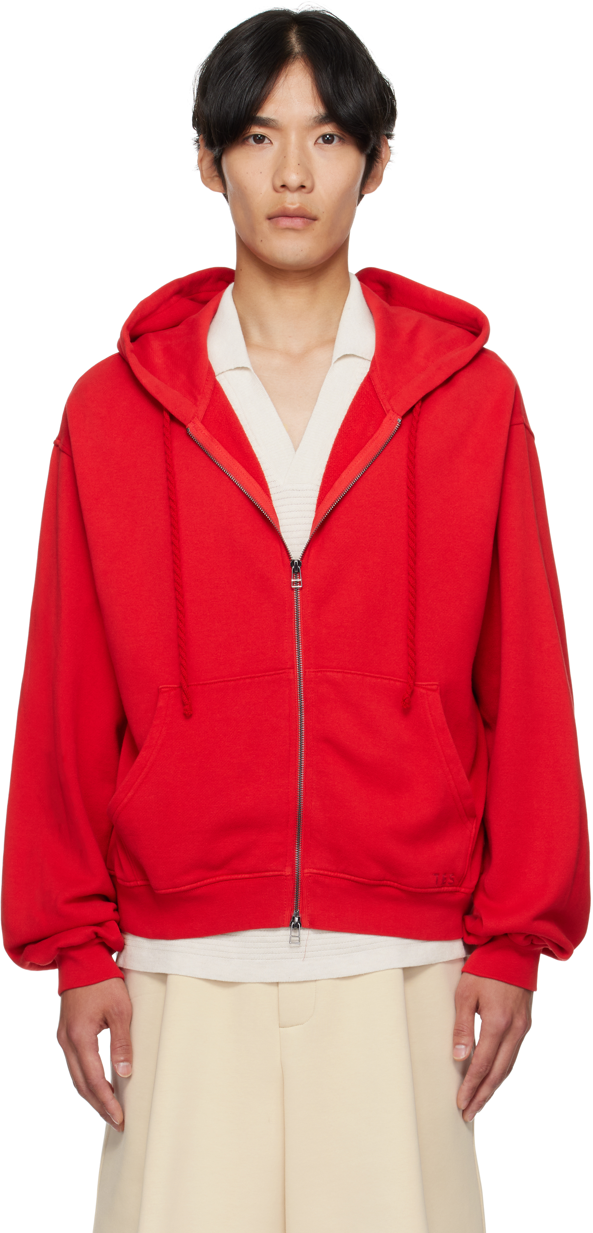 Red Daily Zip Hoodie