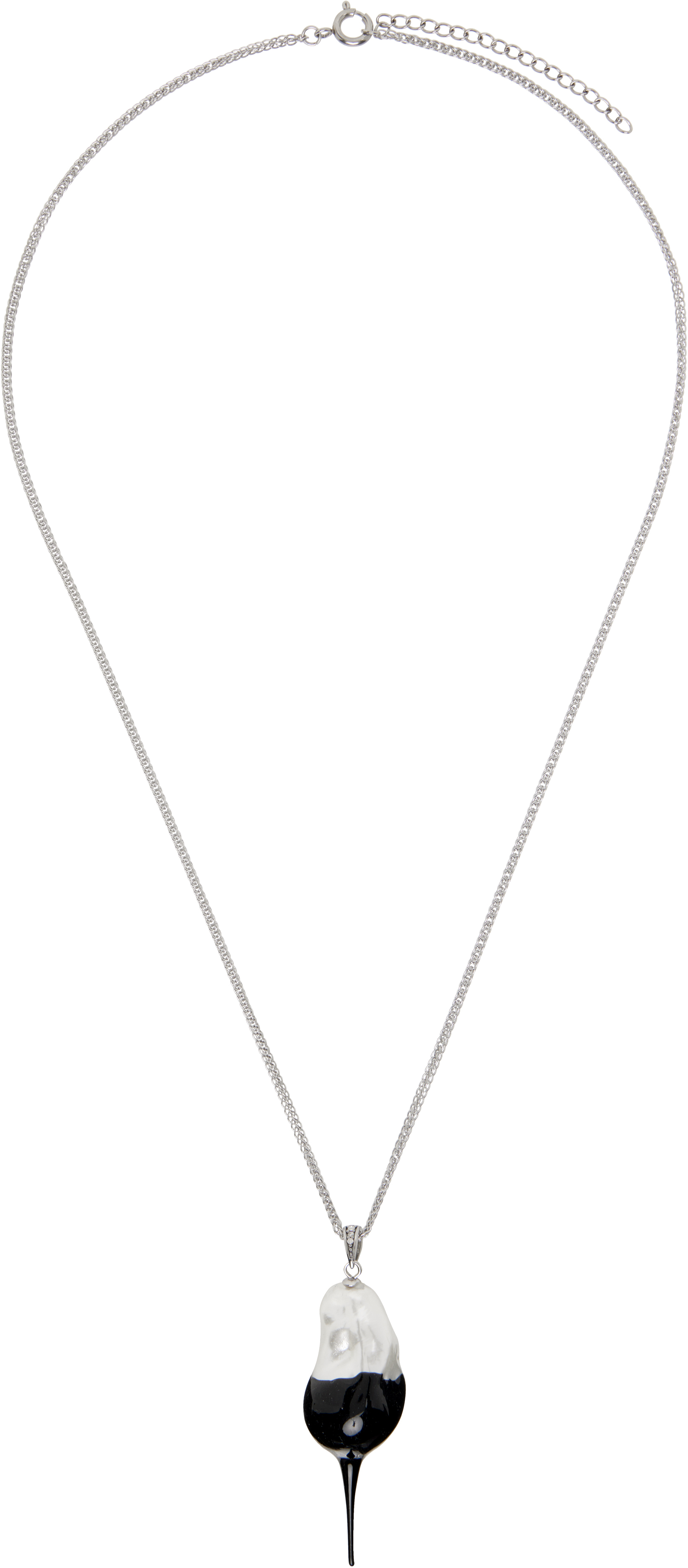 Ottolinger Dipped Pearl Chain Necklace In Metallic
