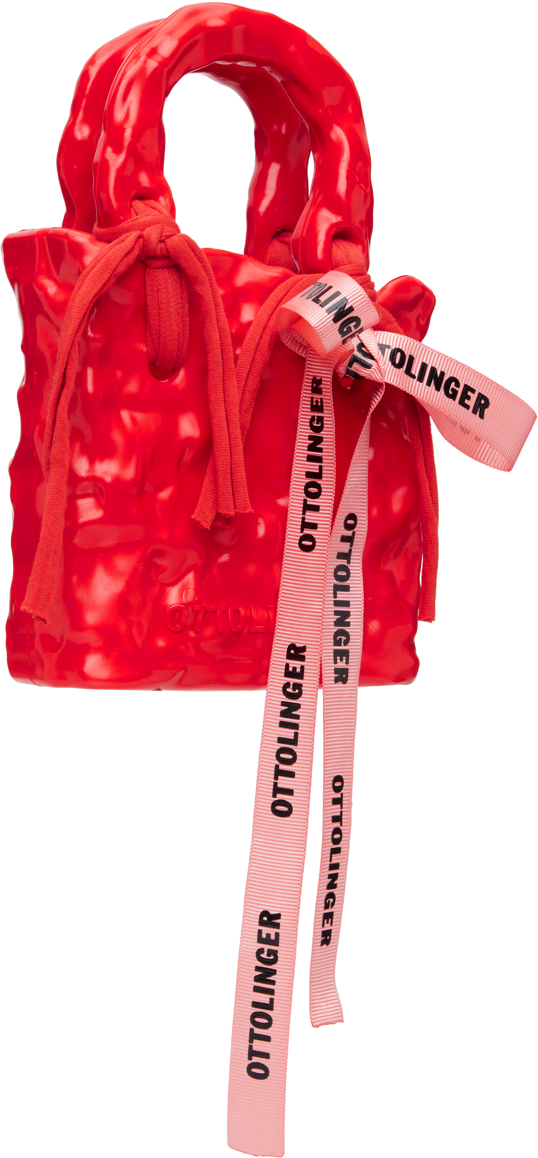 Ottolinger Red Bow Signature Ceramic Bag In Red