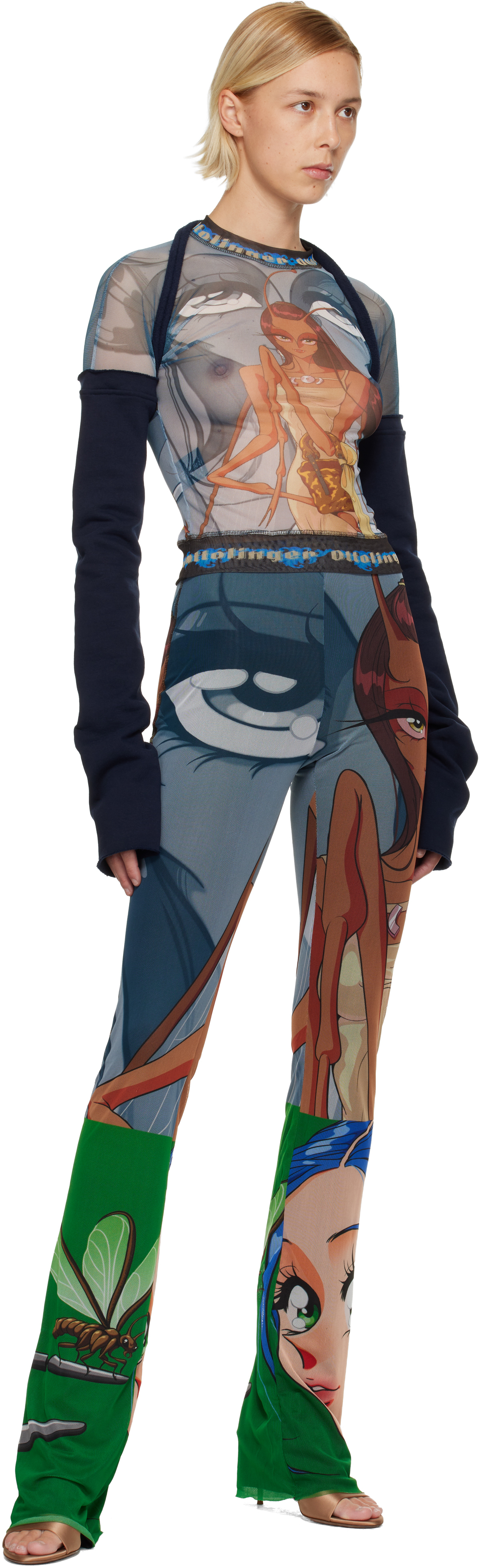 Ottolinger Julien Ceccaldi Multicolor Printed Pants In Multi