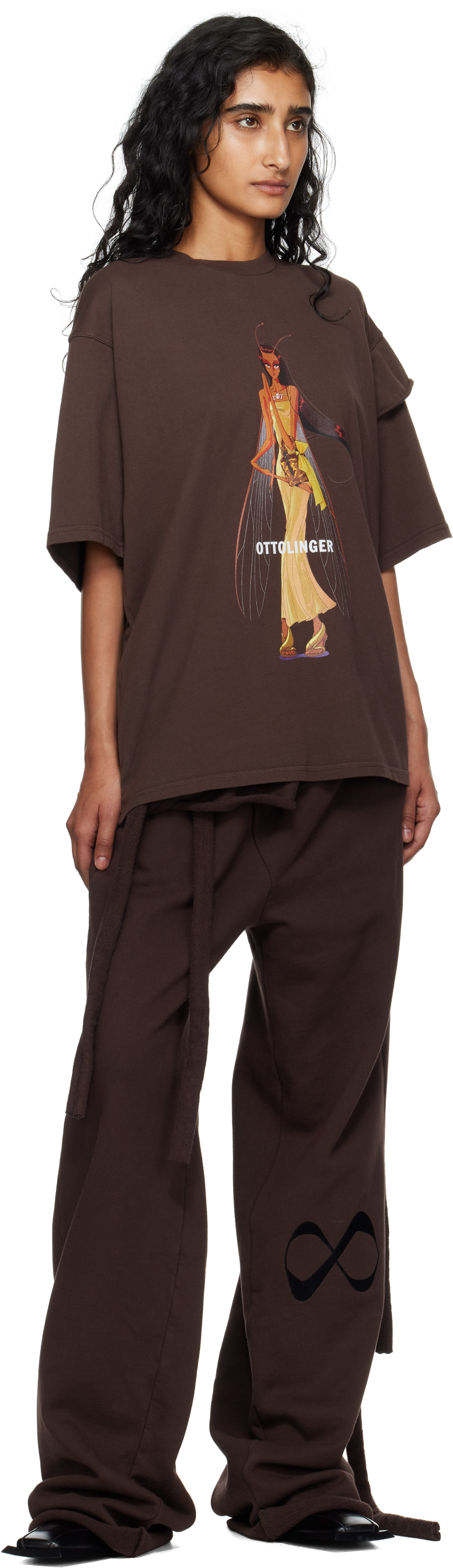 Ottolinger ブラウン Deconstructed ボクシー Tシャツ In Brown