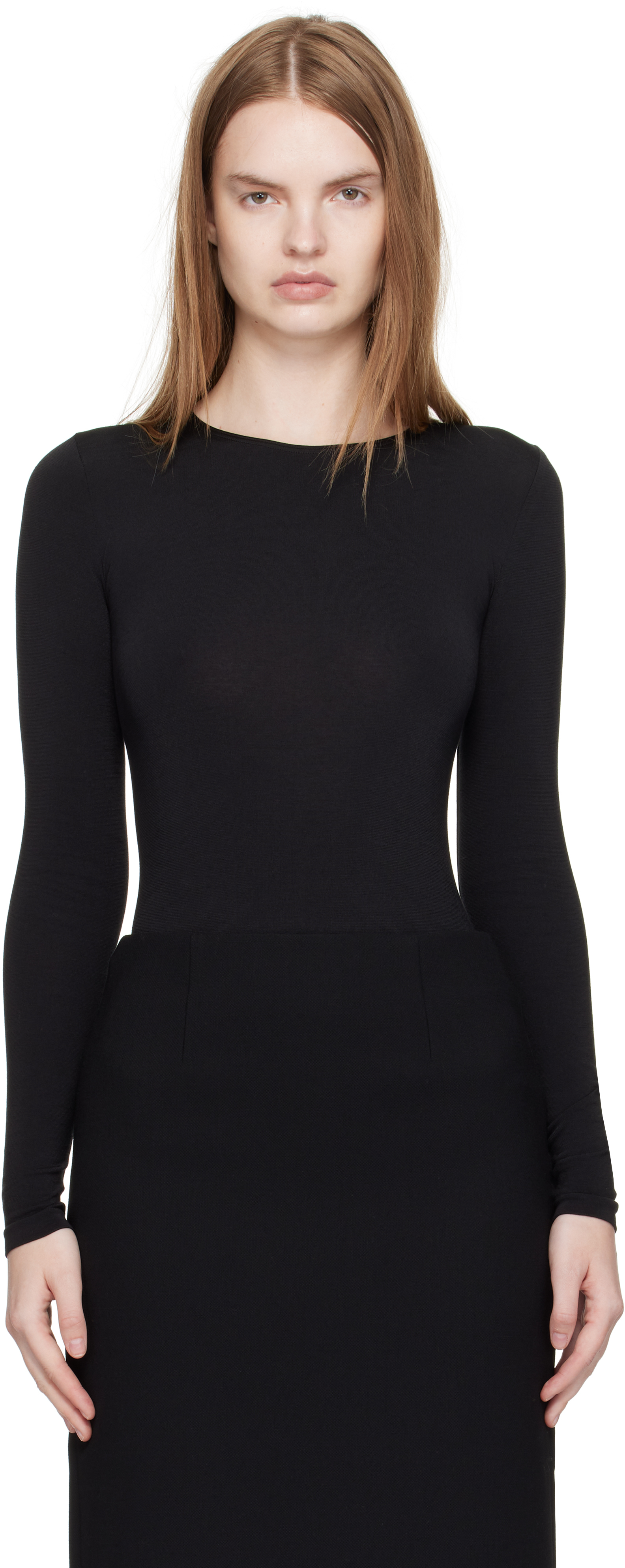 Wolford Black Berlin Bodysuit In Black