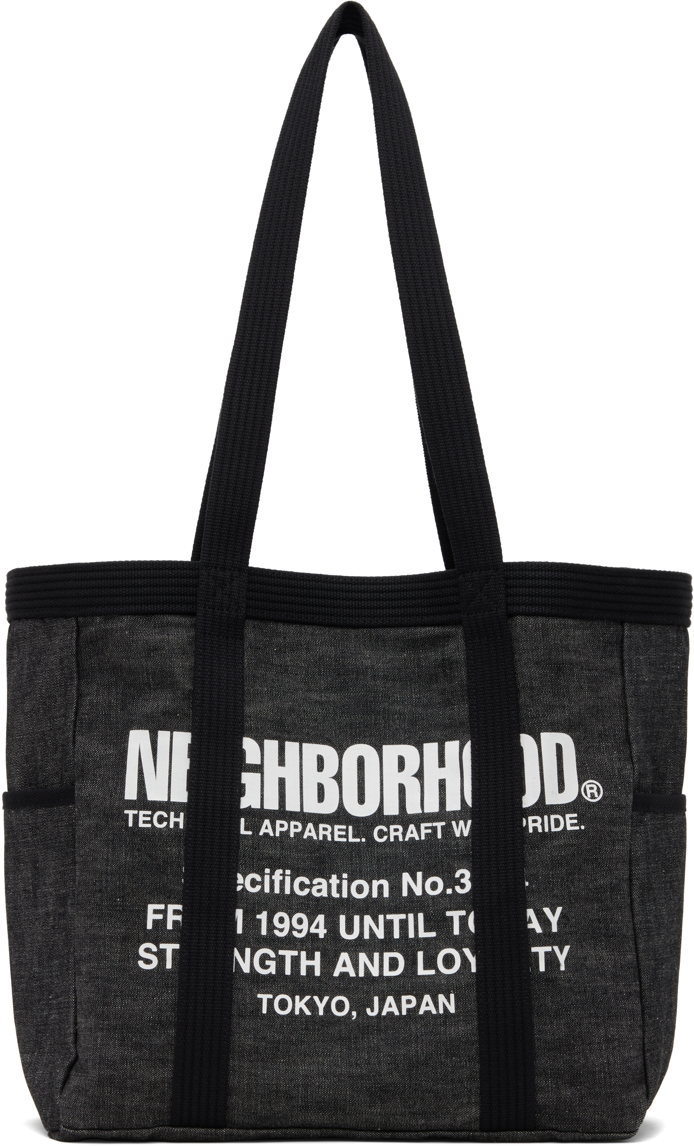 NEIGHBORHOOD DENIM TOTE BAG Mトートバッグ　ブラック 252TQNH-CG02_03.jpg?v=