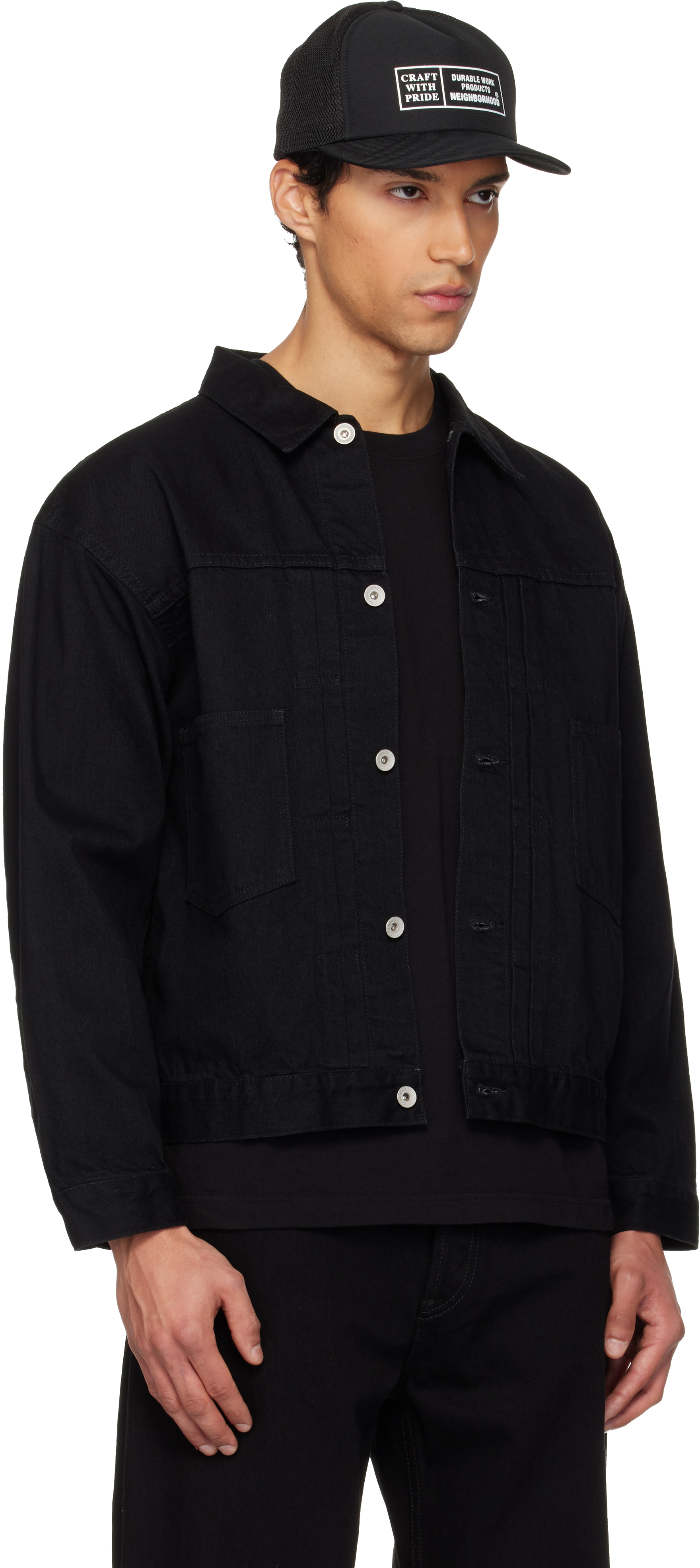 Neighborhood Black Bw Type-2 Denim Jacket In Black