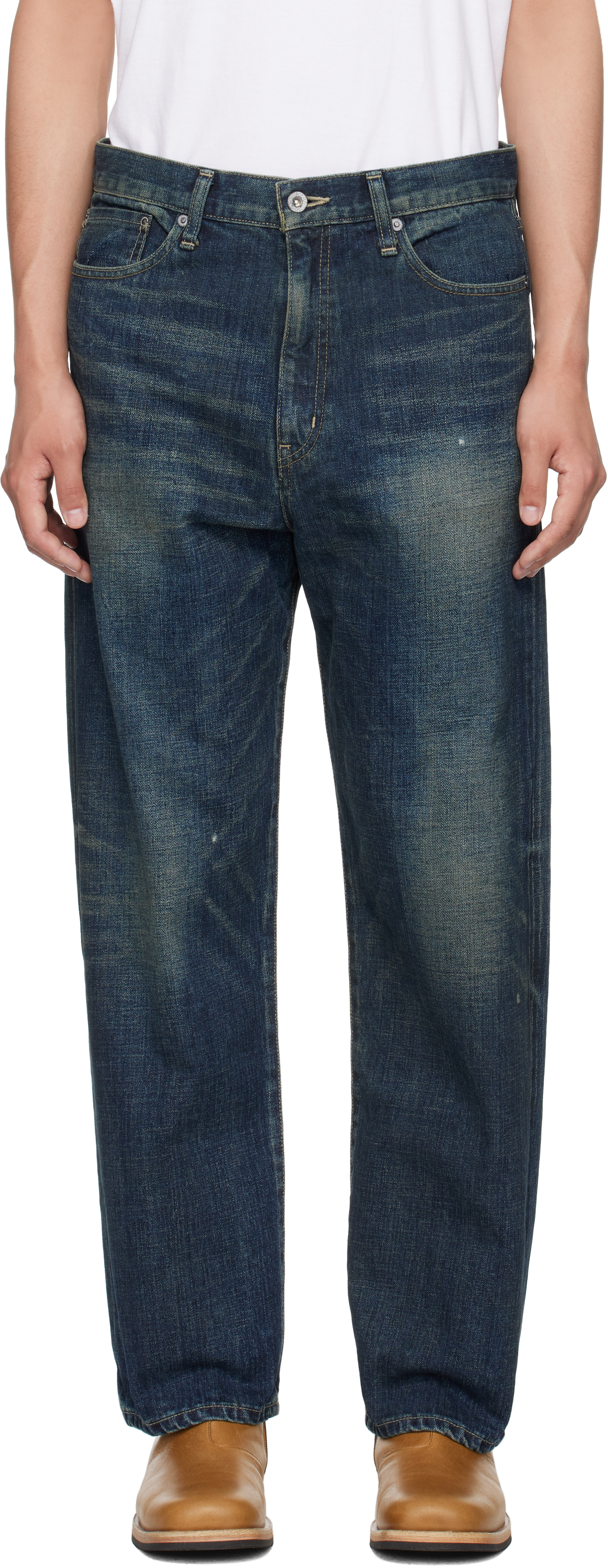 NEIGHBORHOOD BLUE WASHED DP BASIC JEANS