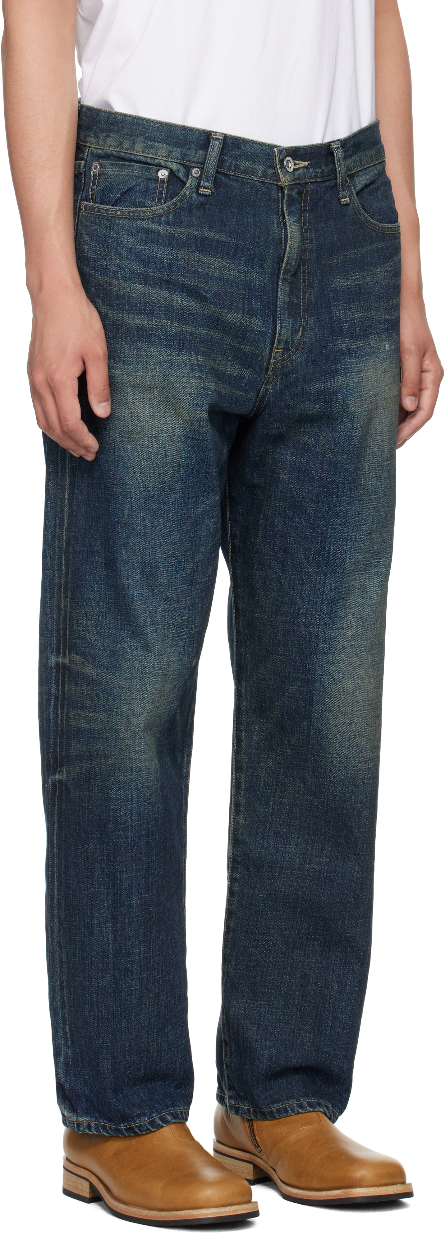 NEIGHBORHOOD BLUE WASHED DP BASIC JEANS