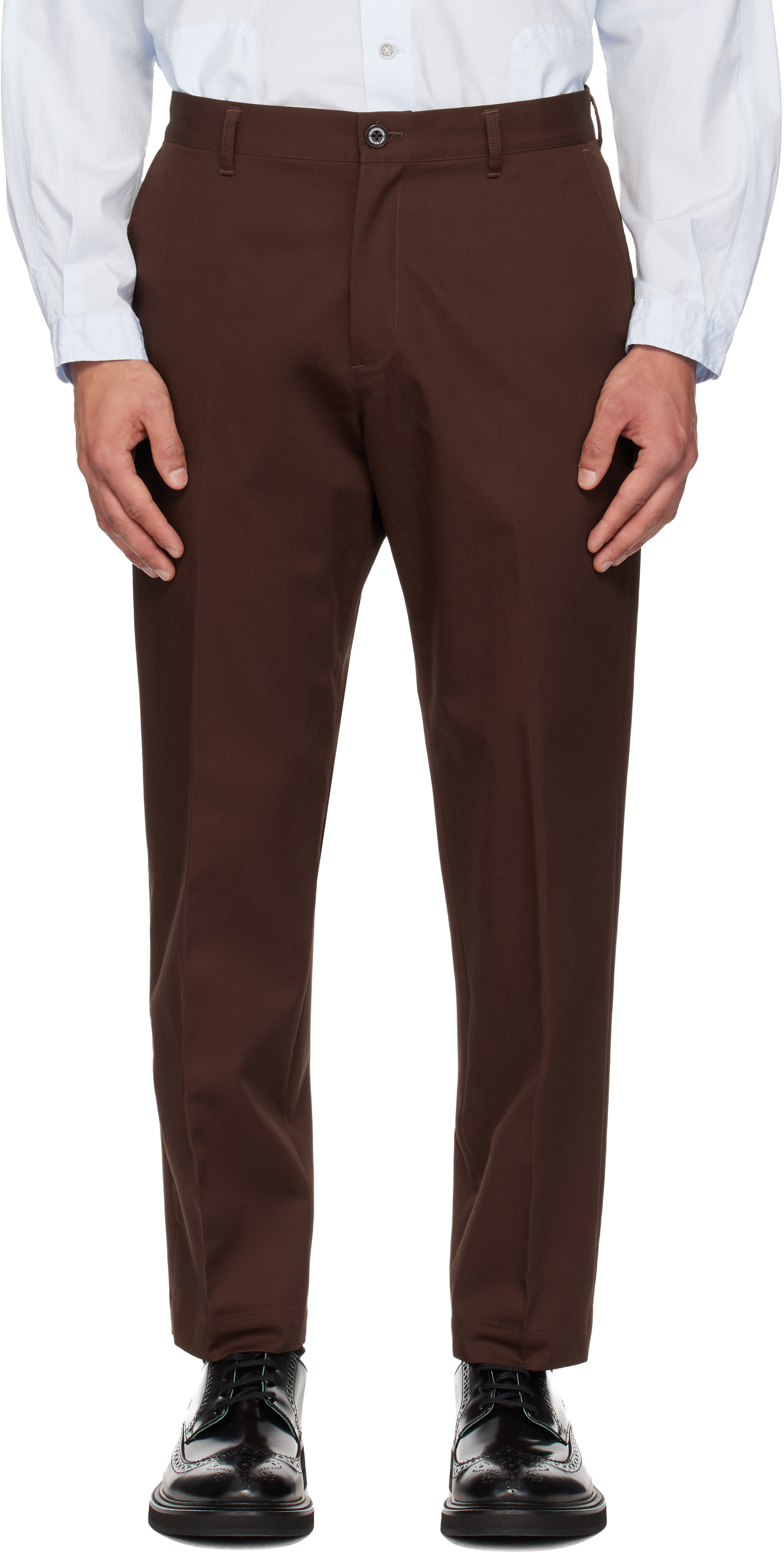 Neighborhoodのブラウン Ankle トラウザーズがセール中