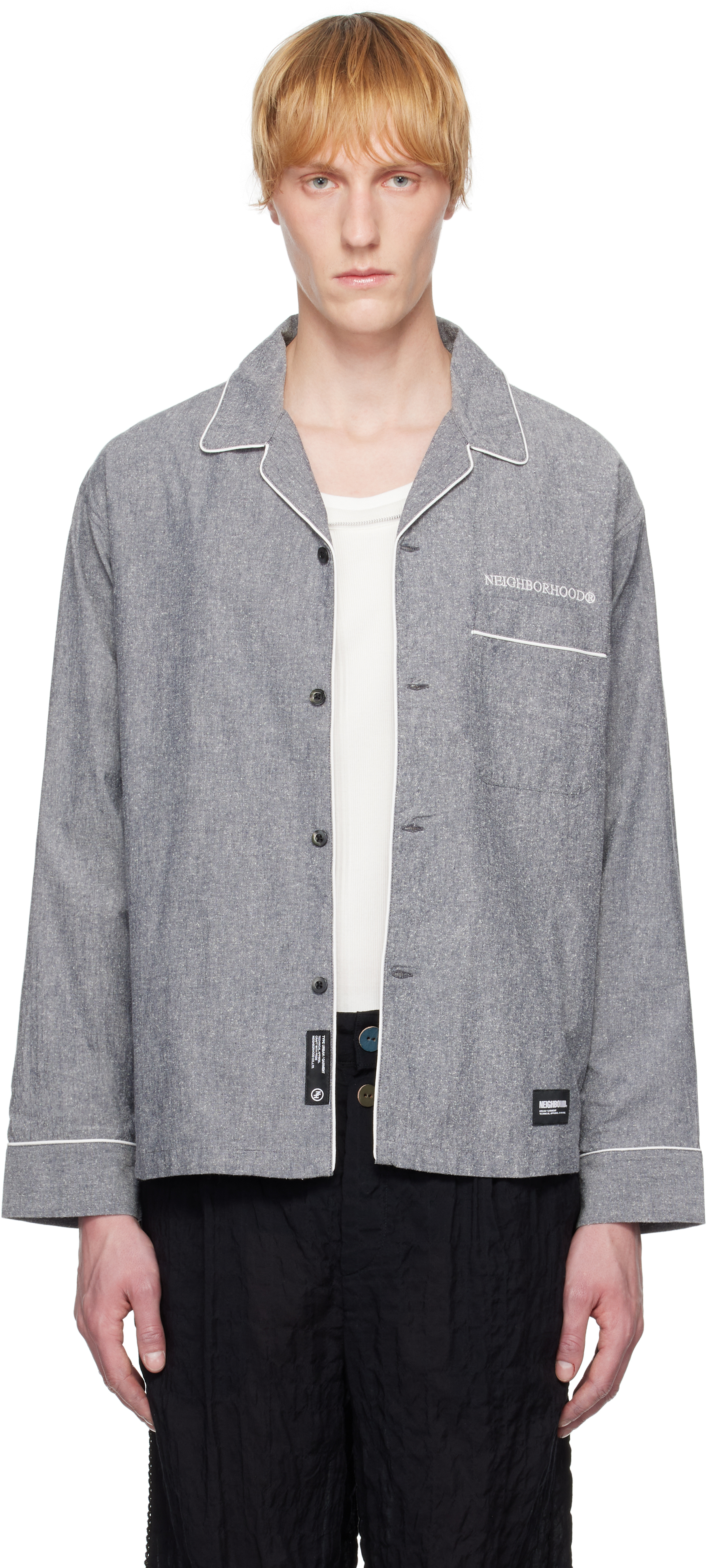 Neighborhood Gray Pj Ls Shirt