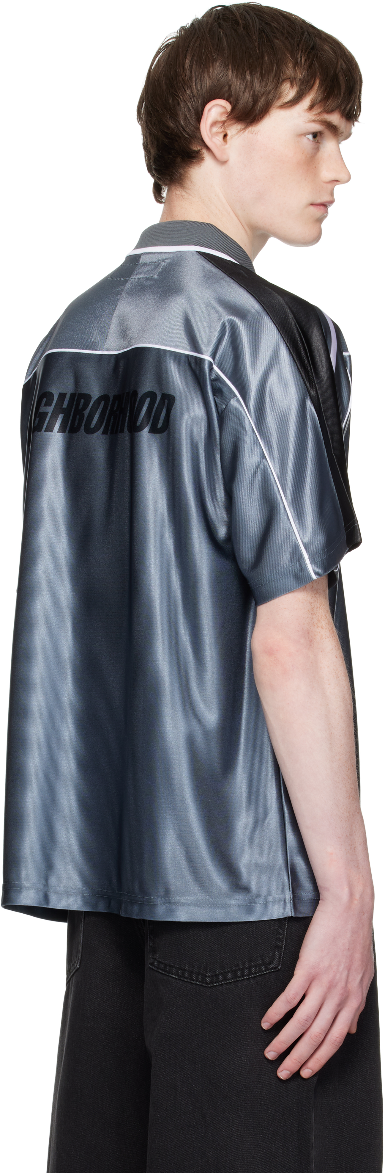 Neighborhood Gray Game Short Sleeve Polo In Multi