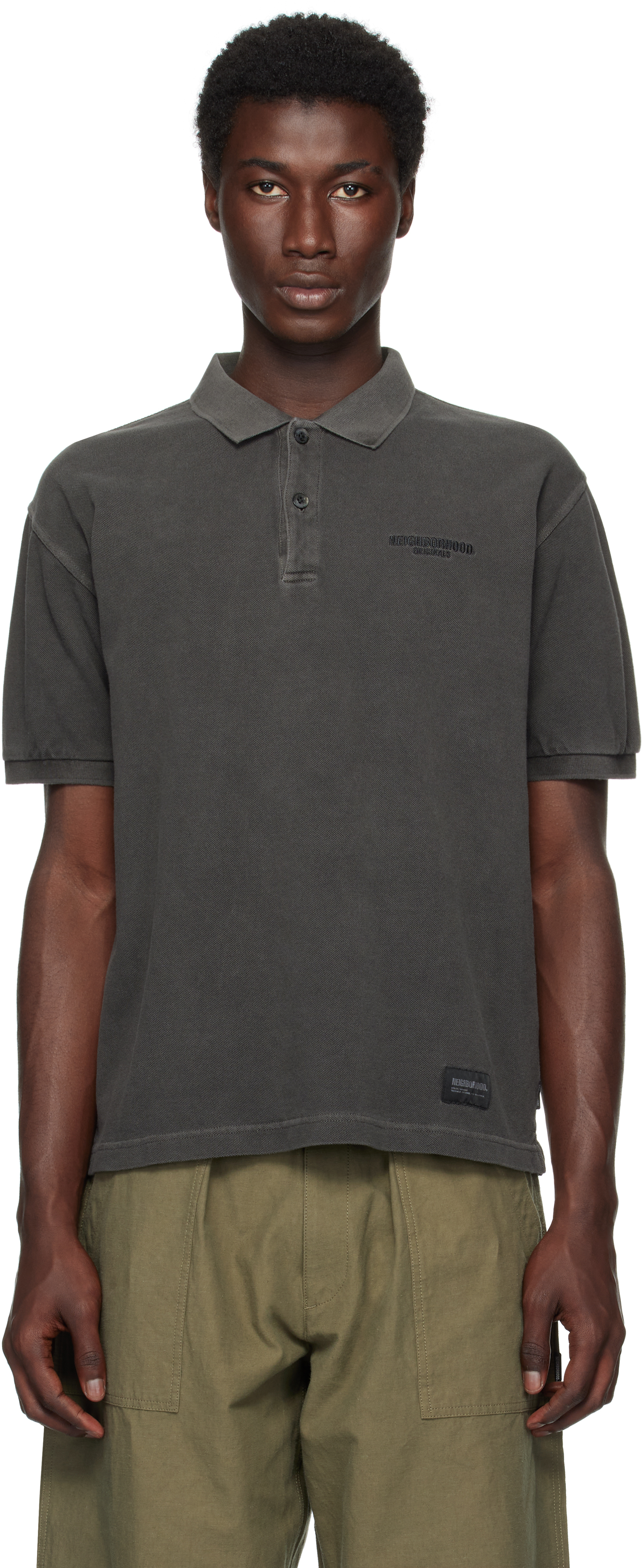 Gray Pigment Dyed S/S Polo