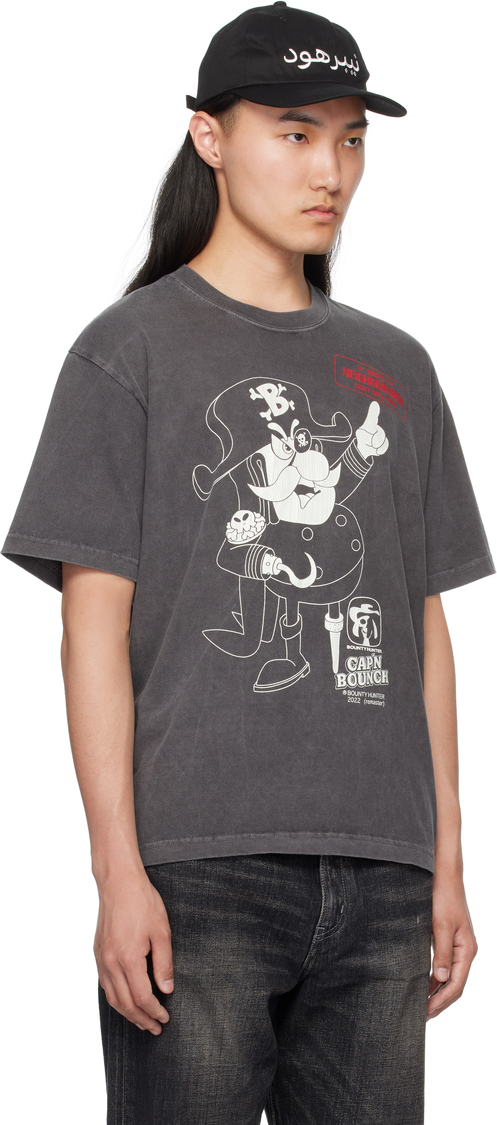 NEIGHBORHOOD GRAY BOUNTY HUNTER EDITION S/S-1 T-SHIRT