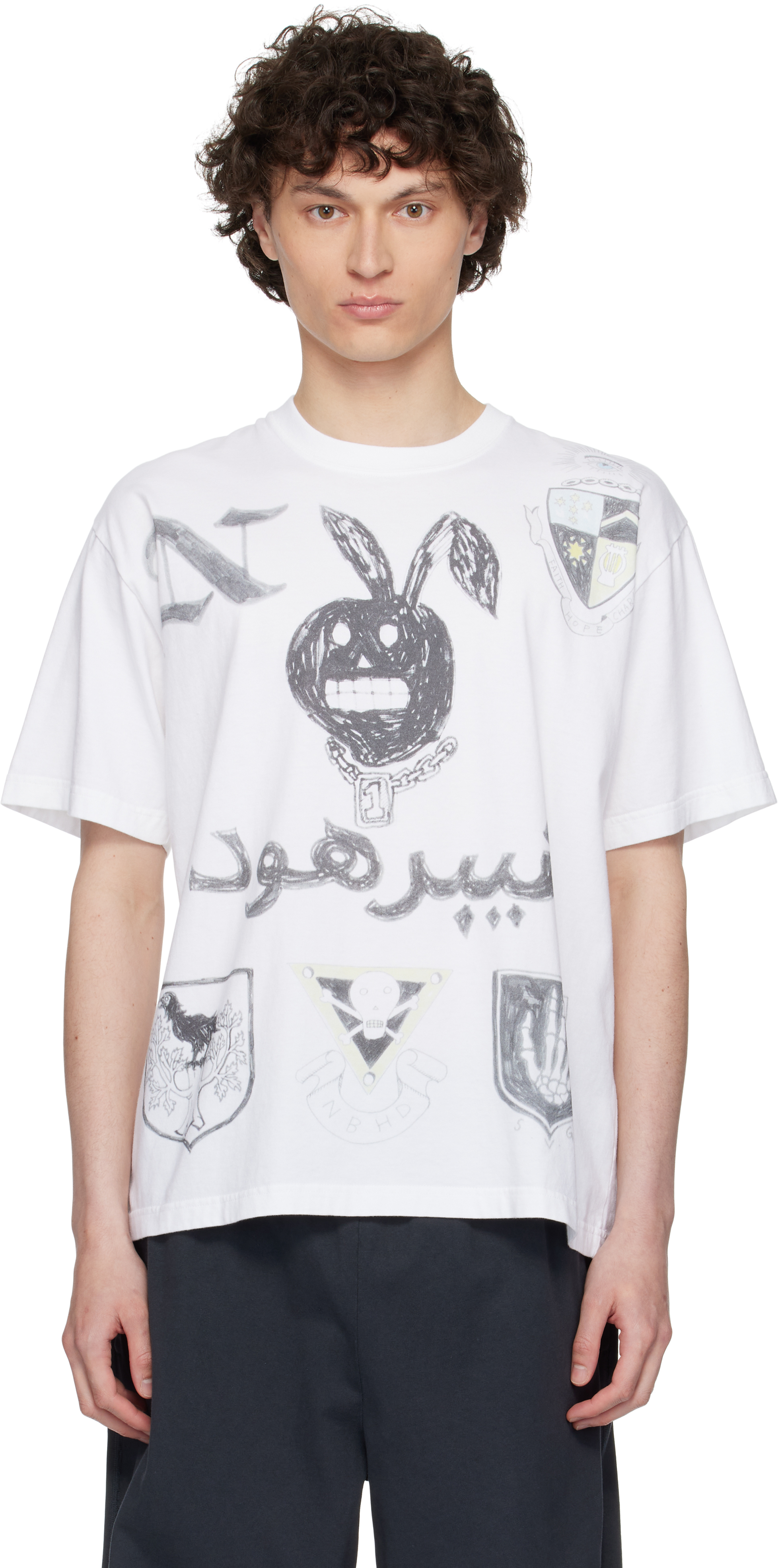 Neighborhood White Nh Ss-17 T-shirt
