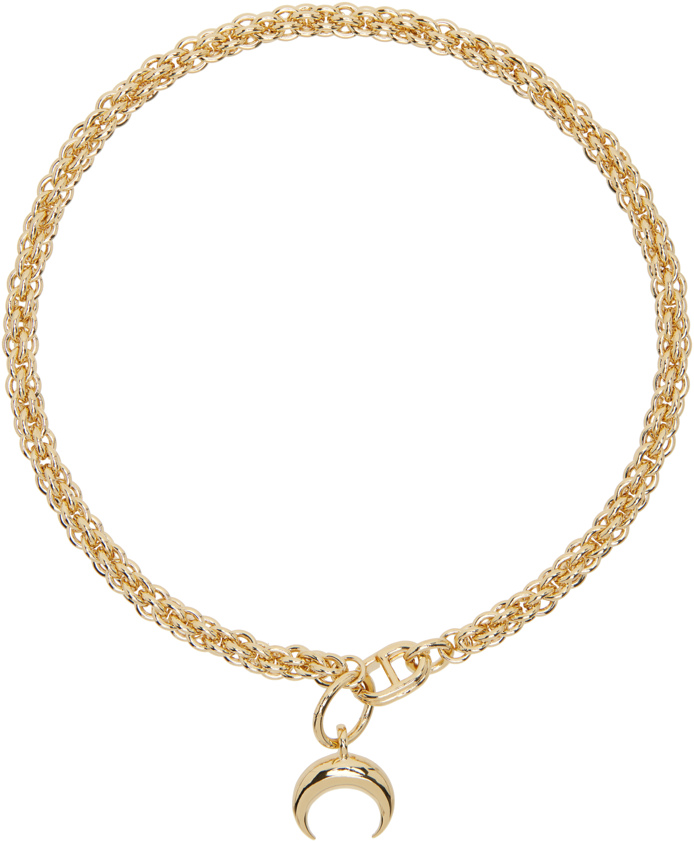 Marine Serre Moon Braided Chain Necklace