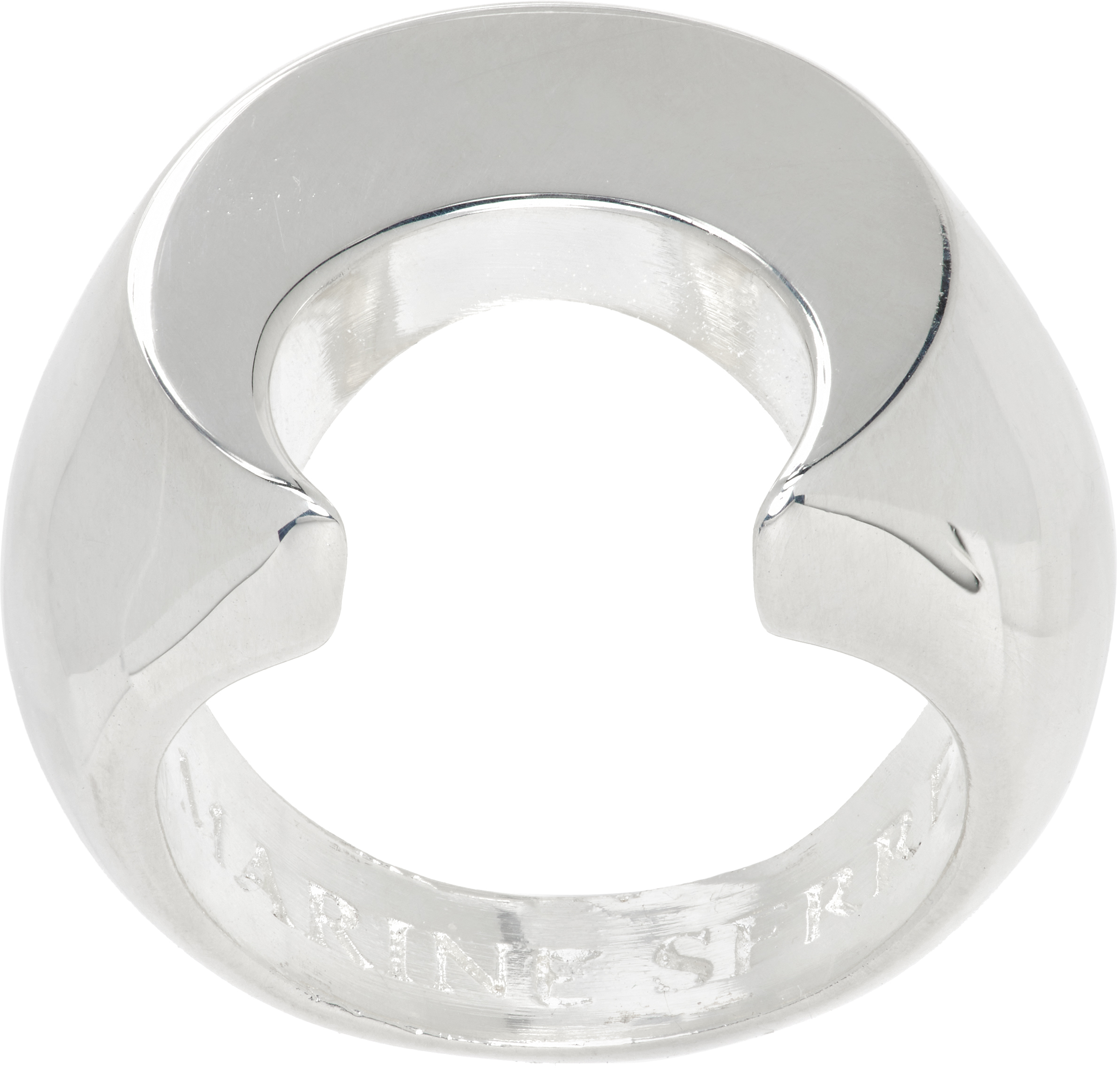 Marine Serre Moon Ring In Metallic