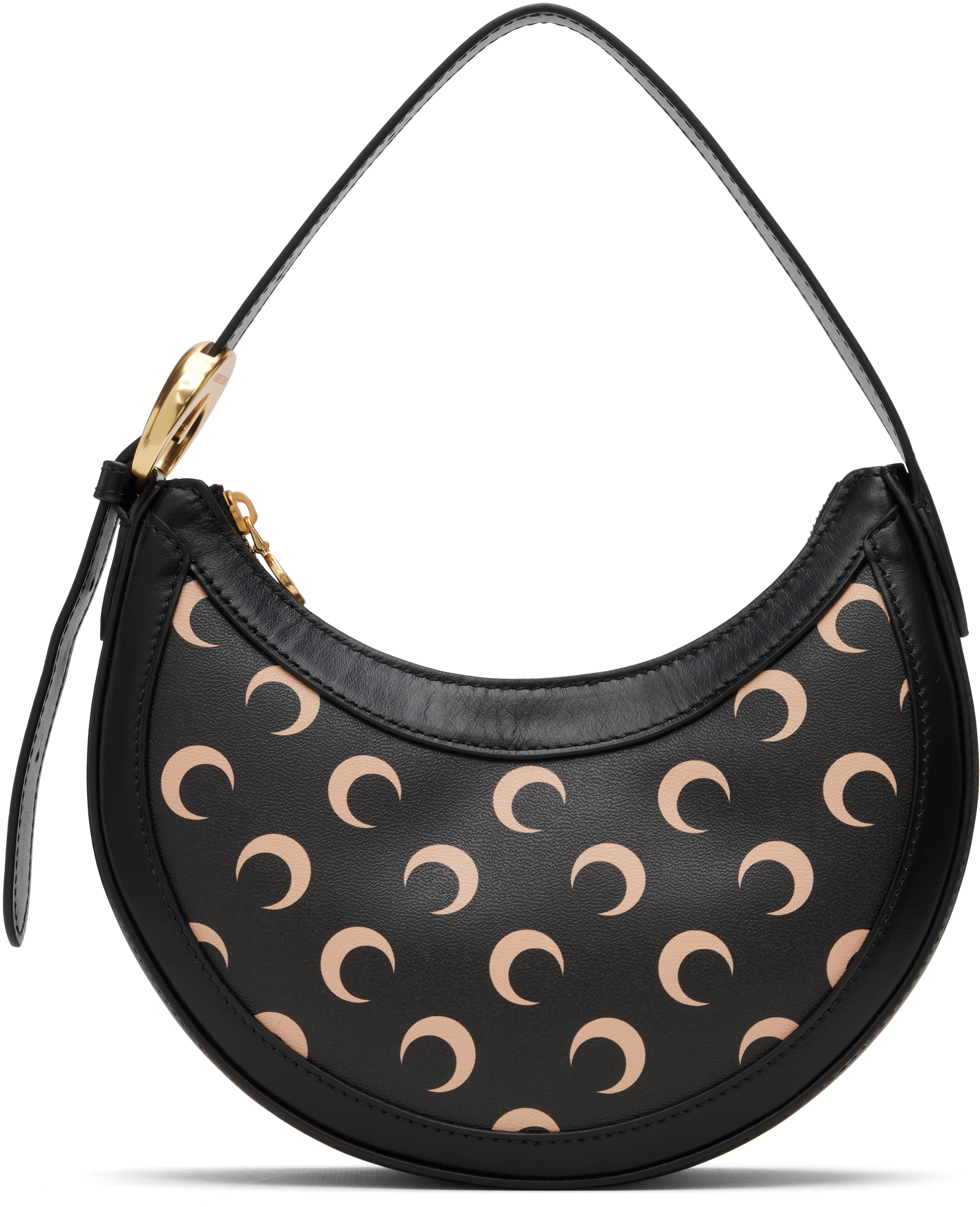Black Moon Canvas Eclipse Mini Bag by Marine Serre on Sale