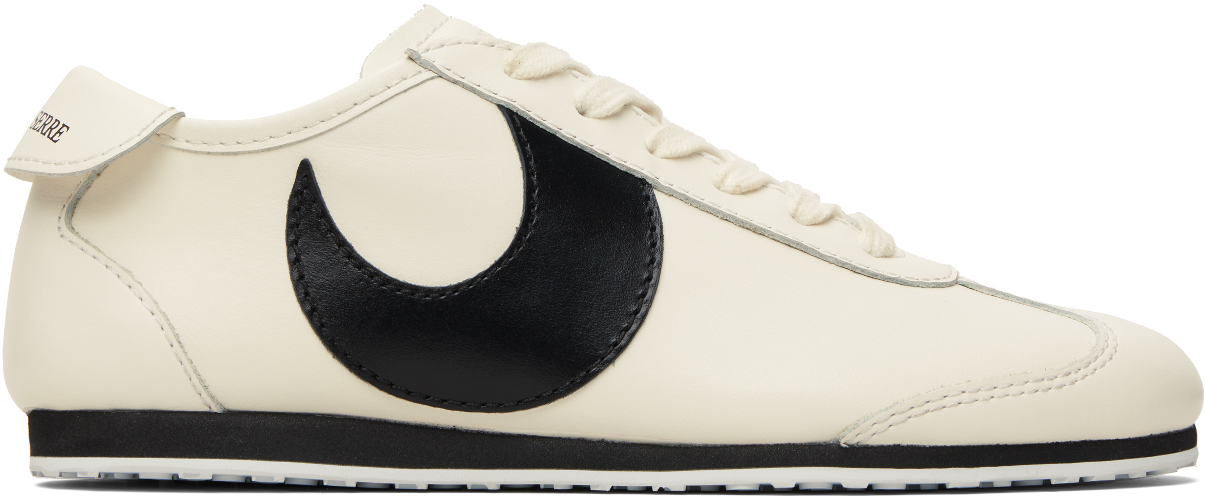 靴 MARINE SERRE / SNEAKER 250 Off-White Matte Leather MS Astra Sneakers by Marine Serre on Sale