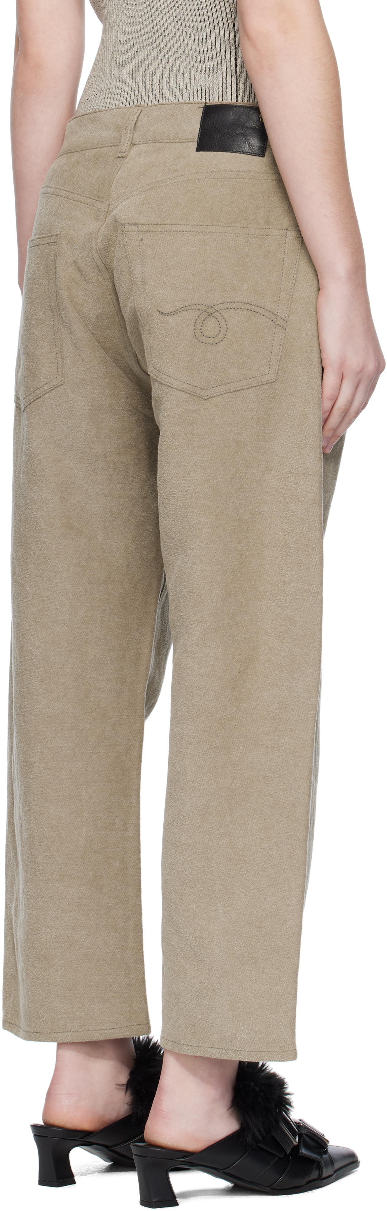 R13 Gray X-bf Jeans In Neutral