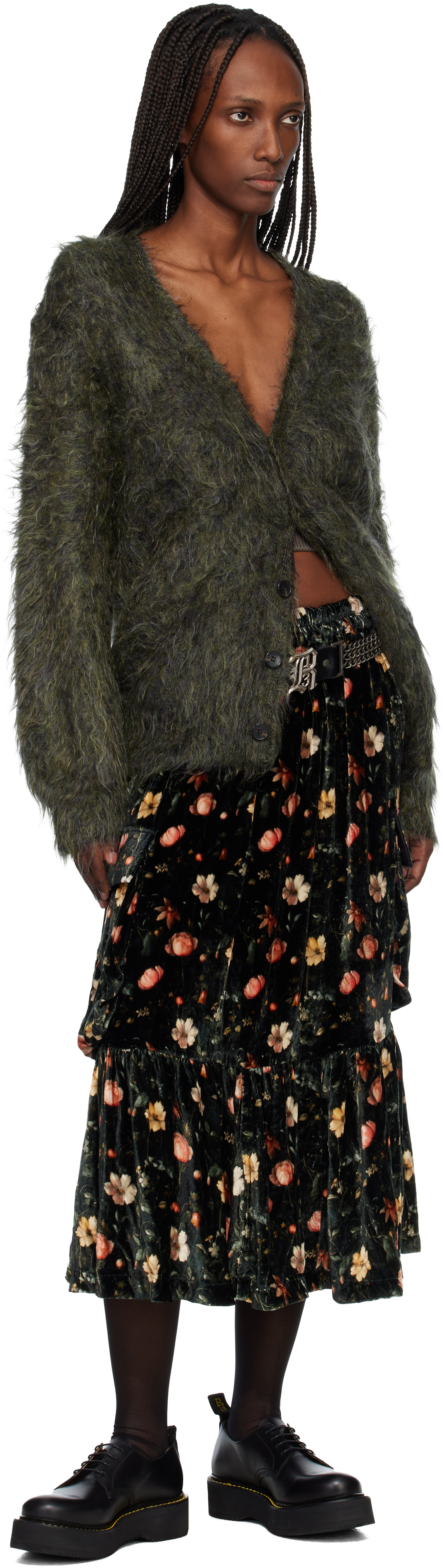 R13 Green Boyfriend Cardigan