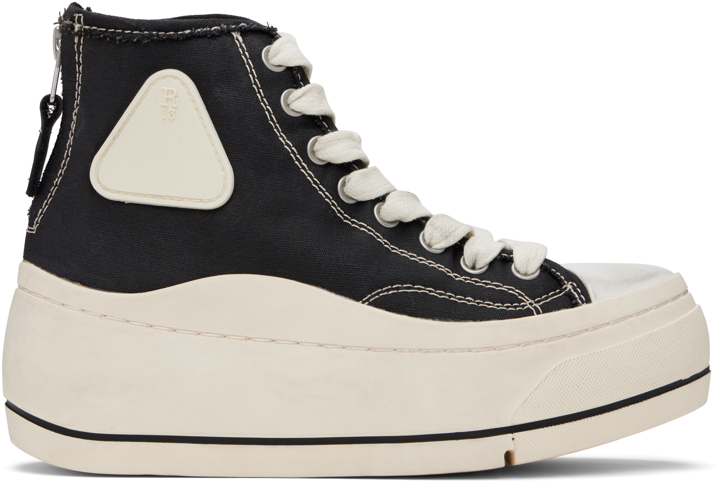 R13 Black Kurt High Top Sneakers