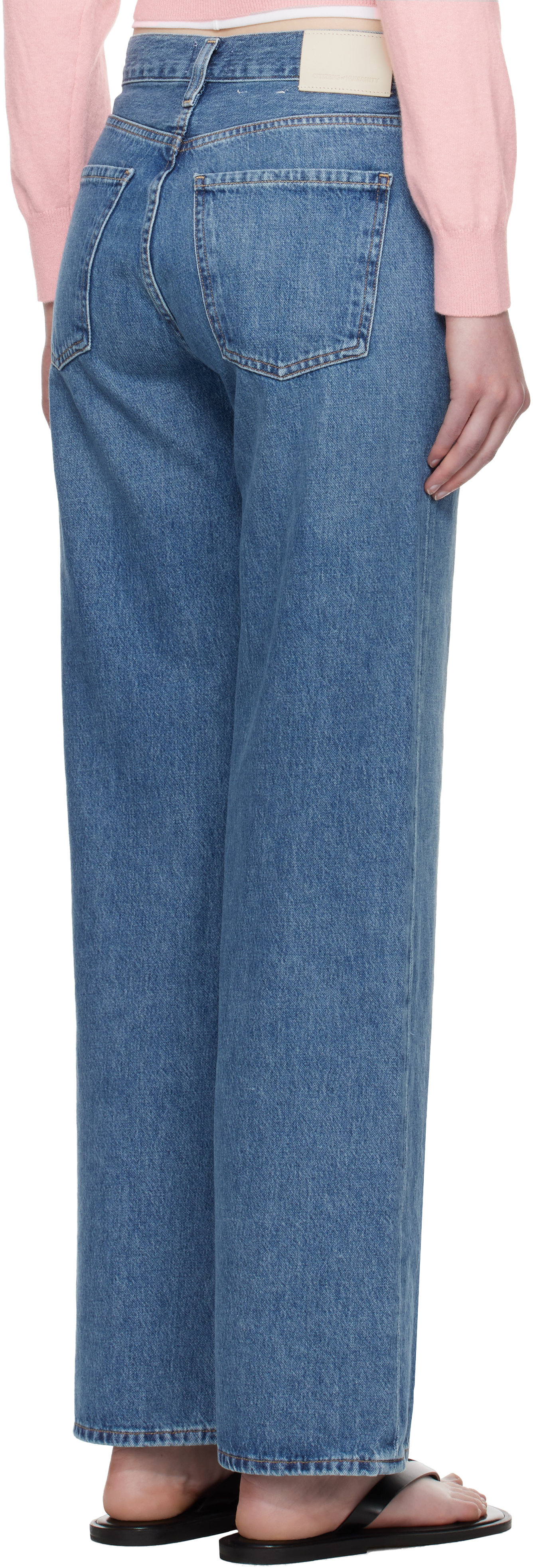 Citizen Of Humanity Blue Annina High Rise Wide Leg 33 Jeans