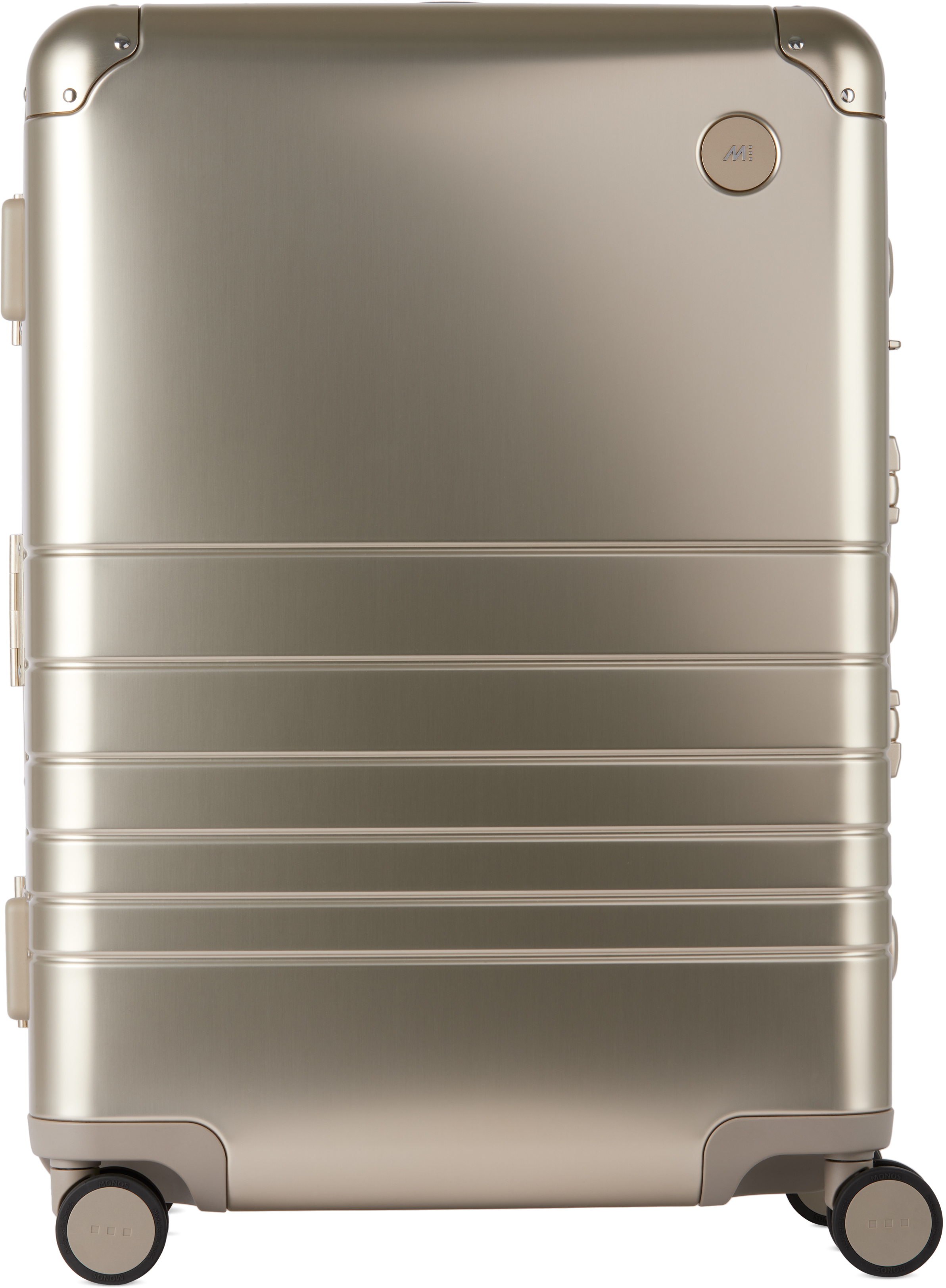 Monos: ゴールド ミディアム Aluminum Check-In スーツケース
