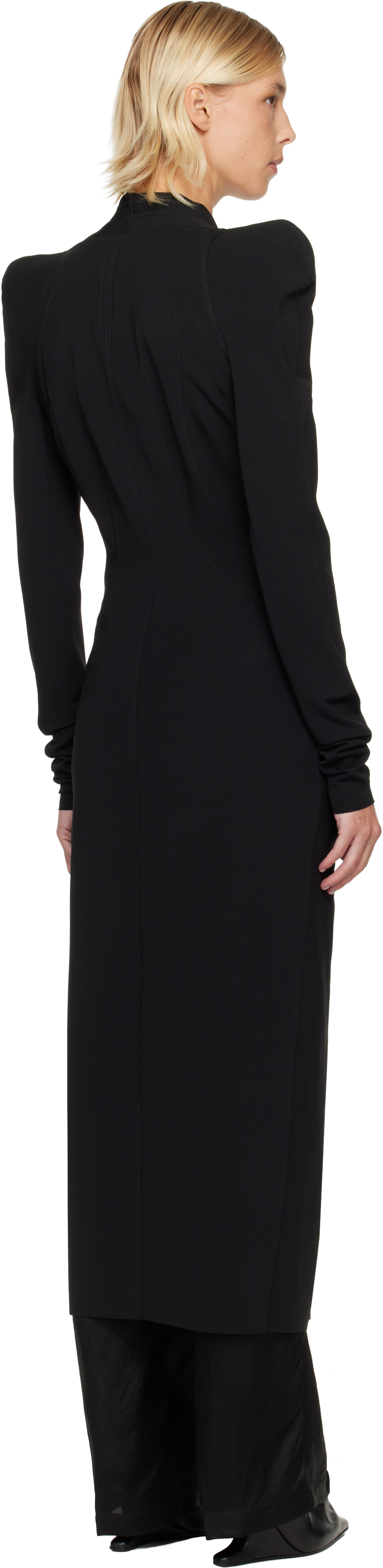 Rick Owens Black Concordians Princess Coat In Black