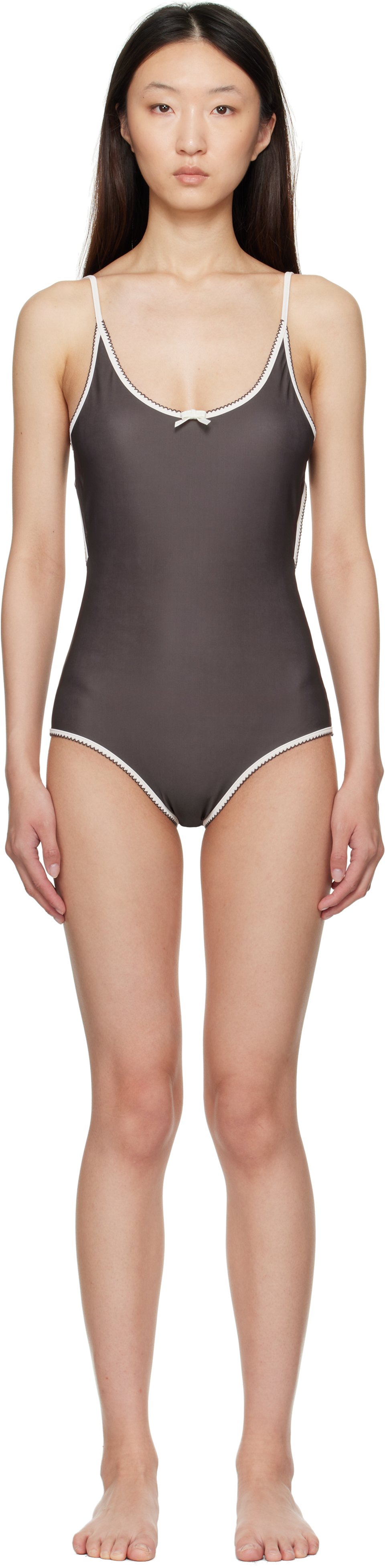 Brown Bellini Bikini Edition Bow Swimsuit