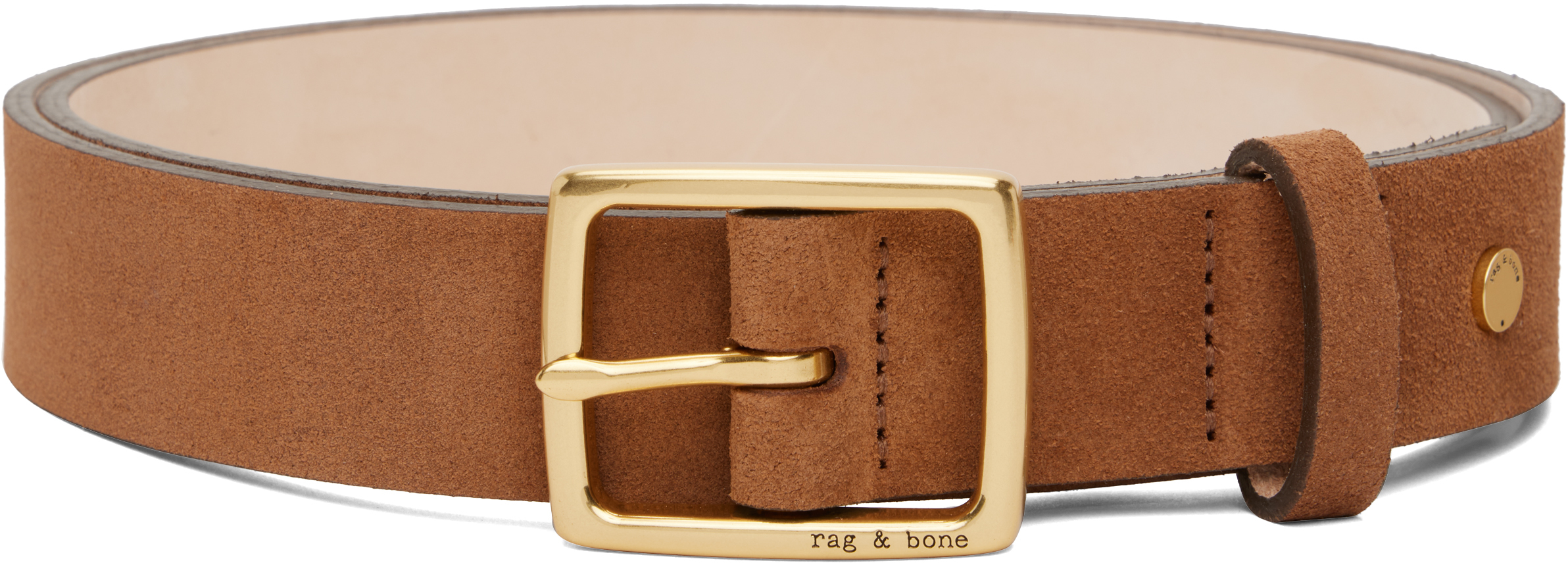 Shop Rag & Bone Tan Boyfriend Suede Belt