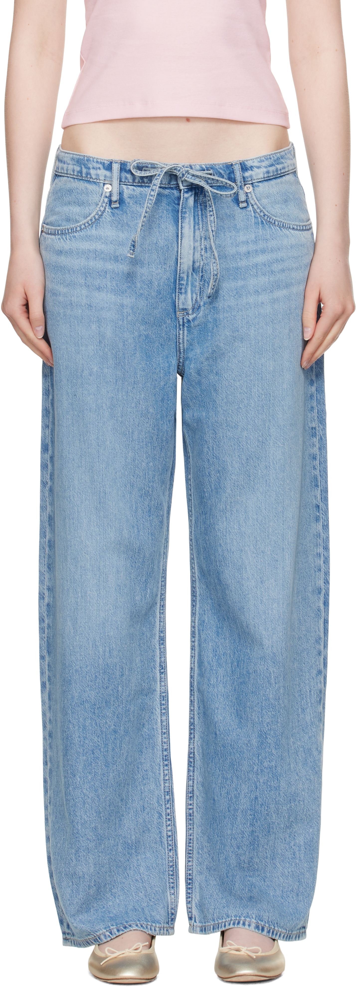 【関税込み】rag & bone ブルー Phoebe Beach デニム ジーンズ rag & bone: Blue Phoebe Denim Beach Jeans | SSENSE