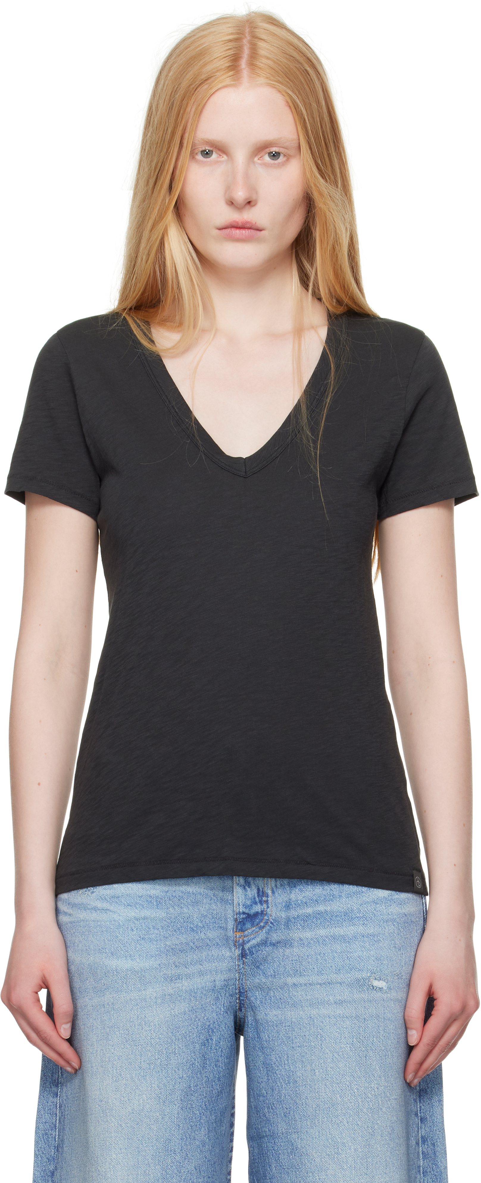 Rag & Bone Black 'the Slub' T-shirt