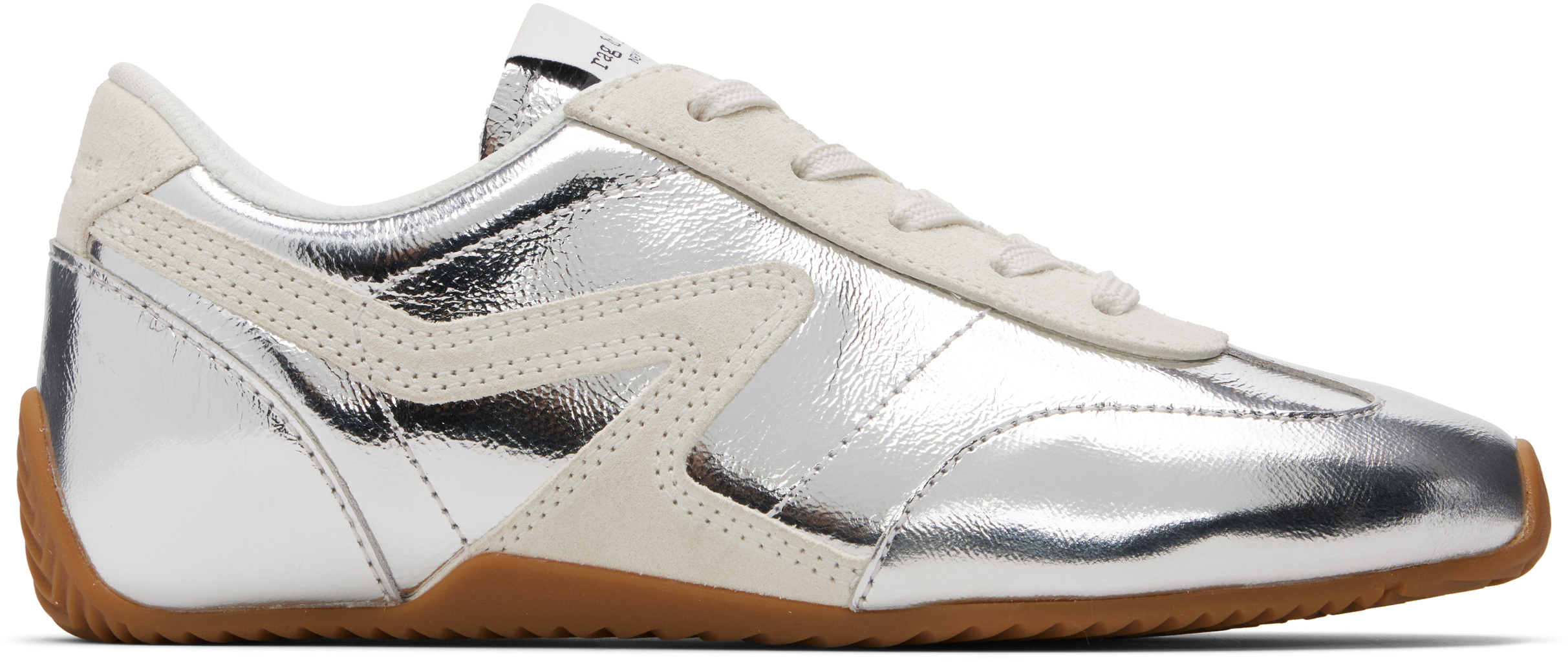 Silver Ultra Slim Retro Runner Sneakers
