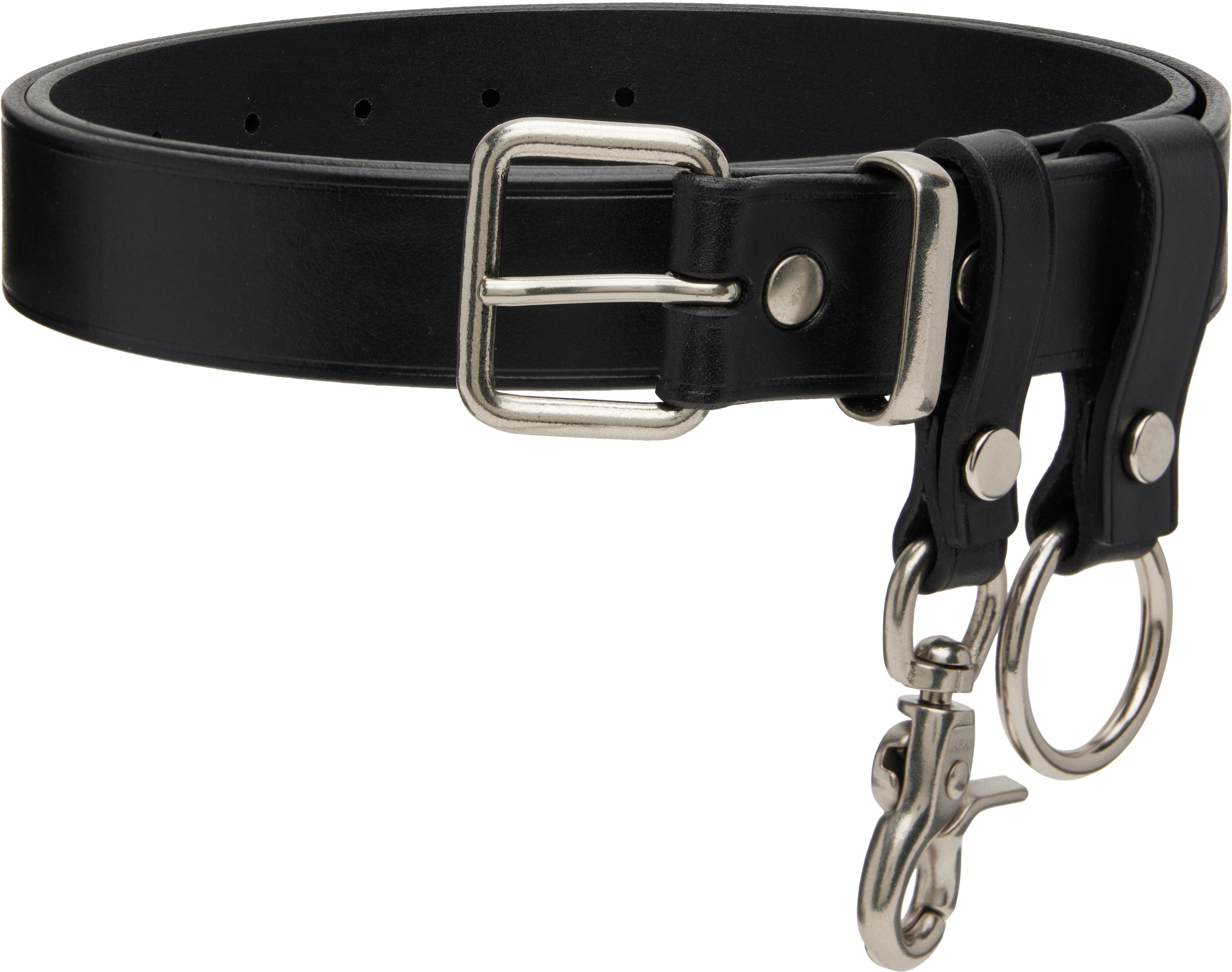Comme des Garçons Homme: Black Steer Oil Smooth 30Mm Belt | SSENSE