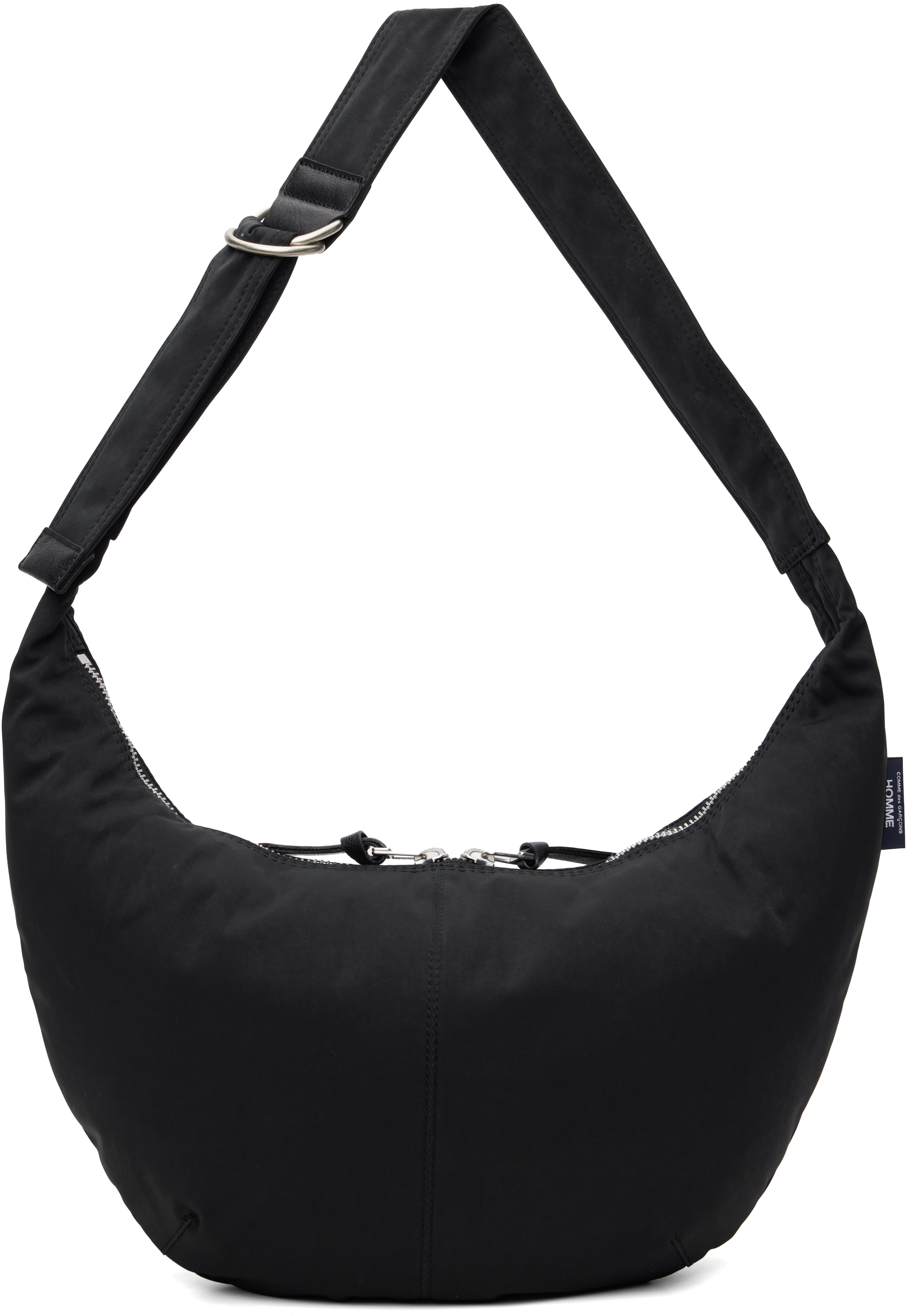Black Cotton Nylon Double Tweel Bag by Comme des Garçons Homme on Sale